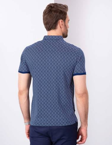 Lacivert Slim Fit Polo Yaka T-Shirt