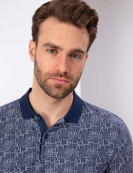 Lacivert Slim Fit Polo Yaka Tişört - 50200632016