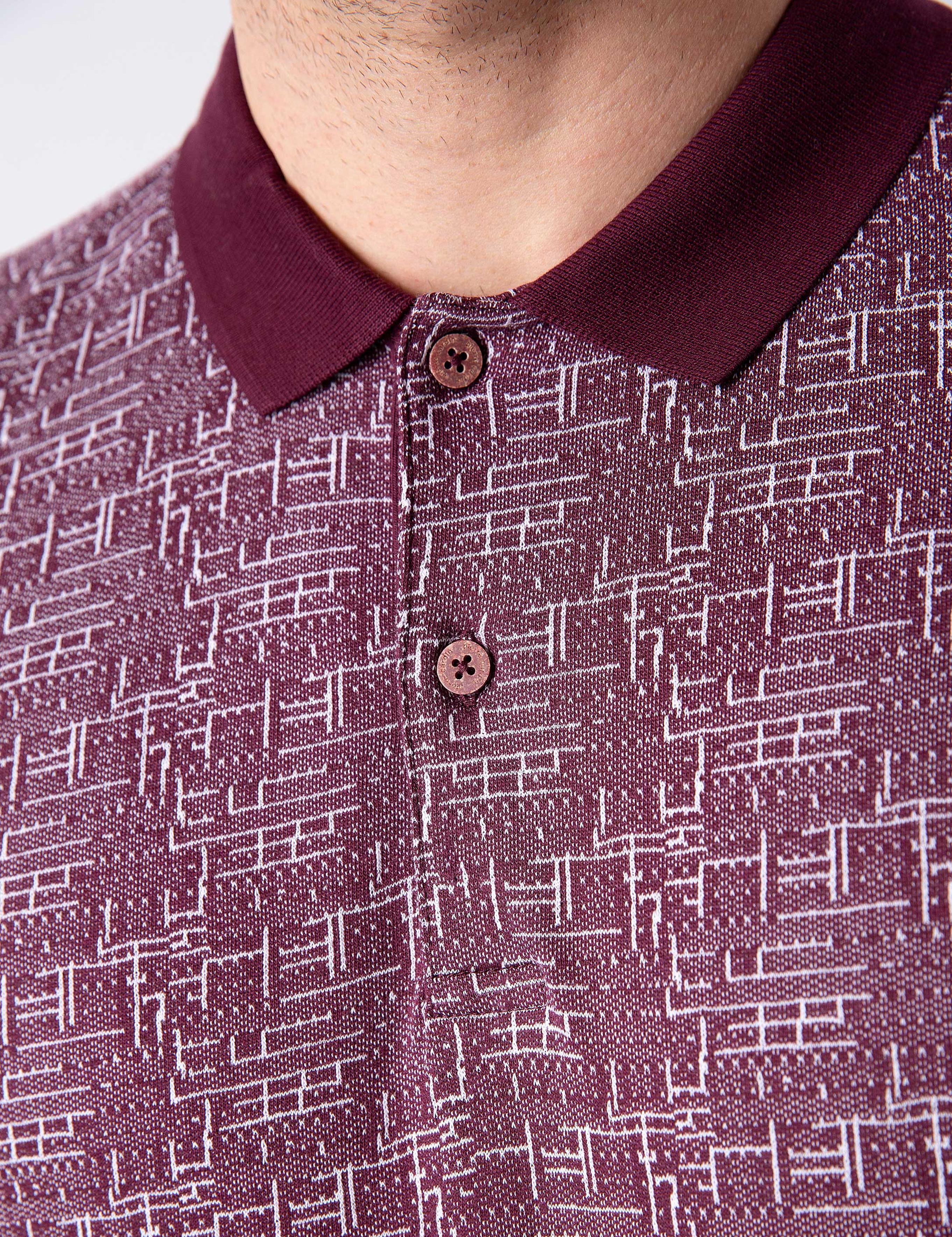 Bordo Slim Fit Polo Yaka T-Shirt