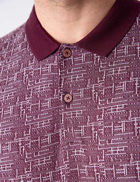 Bordo Slim Fit Polo Yaka T-Shirt - 50200632025