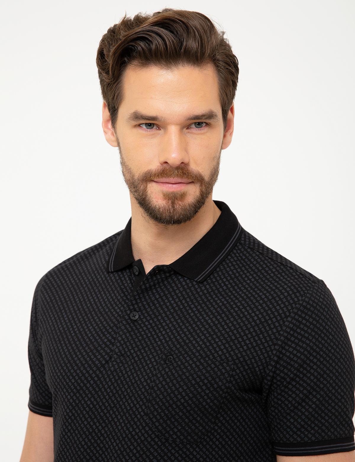 Siyah Regular Fit Polo Yaka T-Shirt - 50202561011