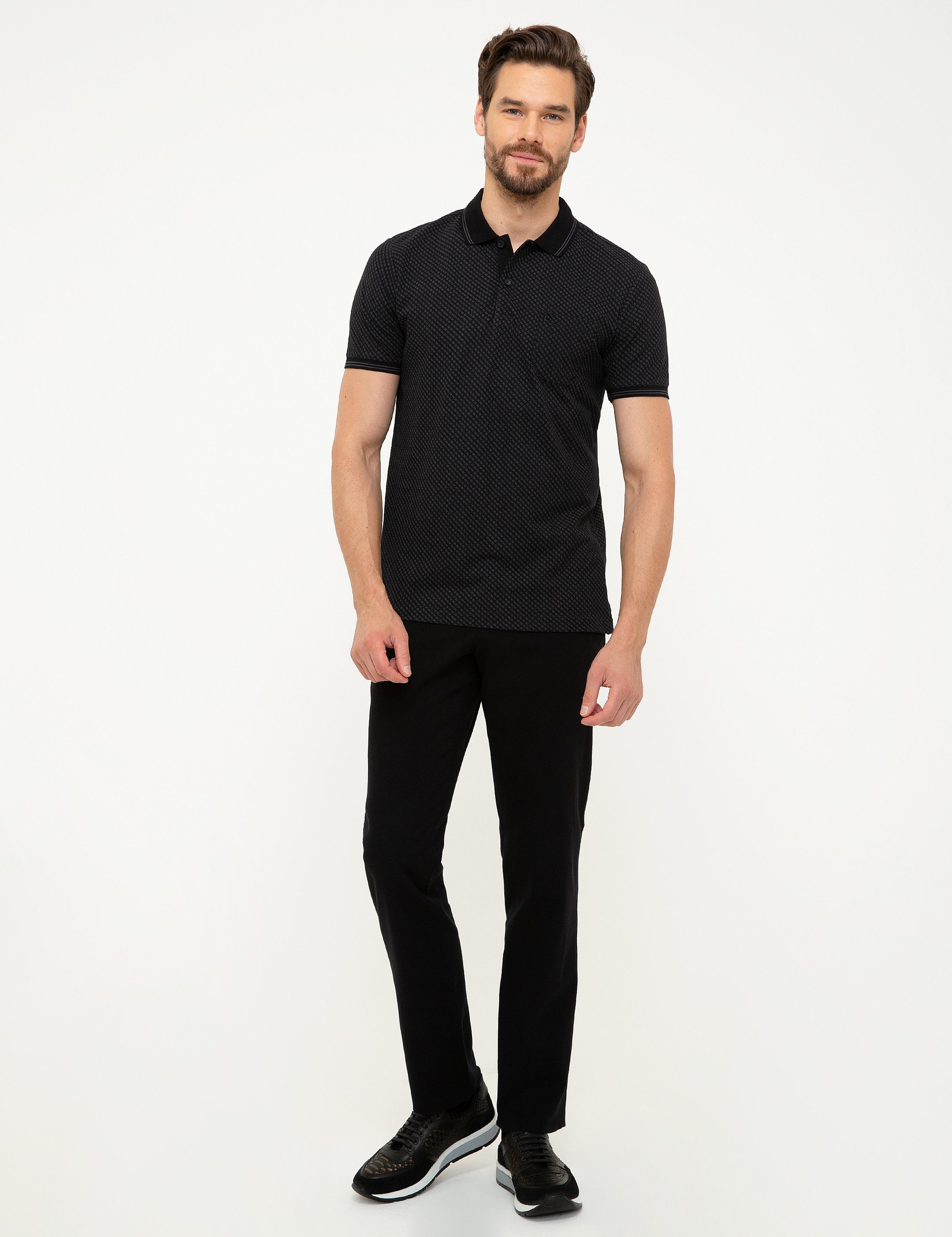 Siyah Regular Fit Polo Yaka T-Shirt