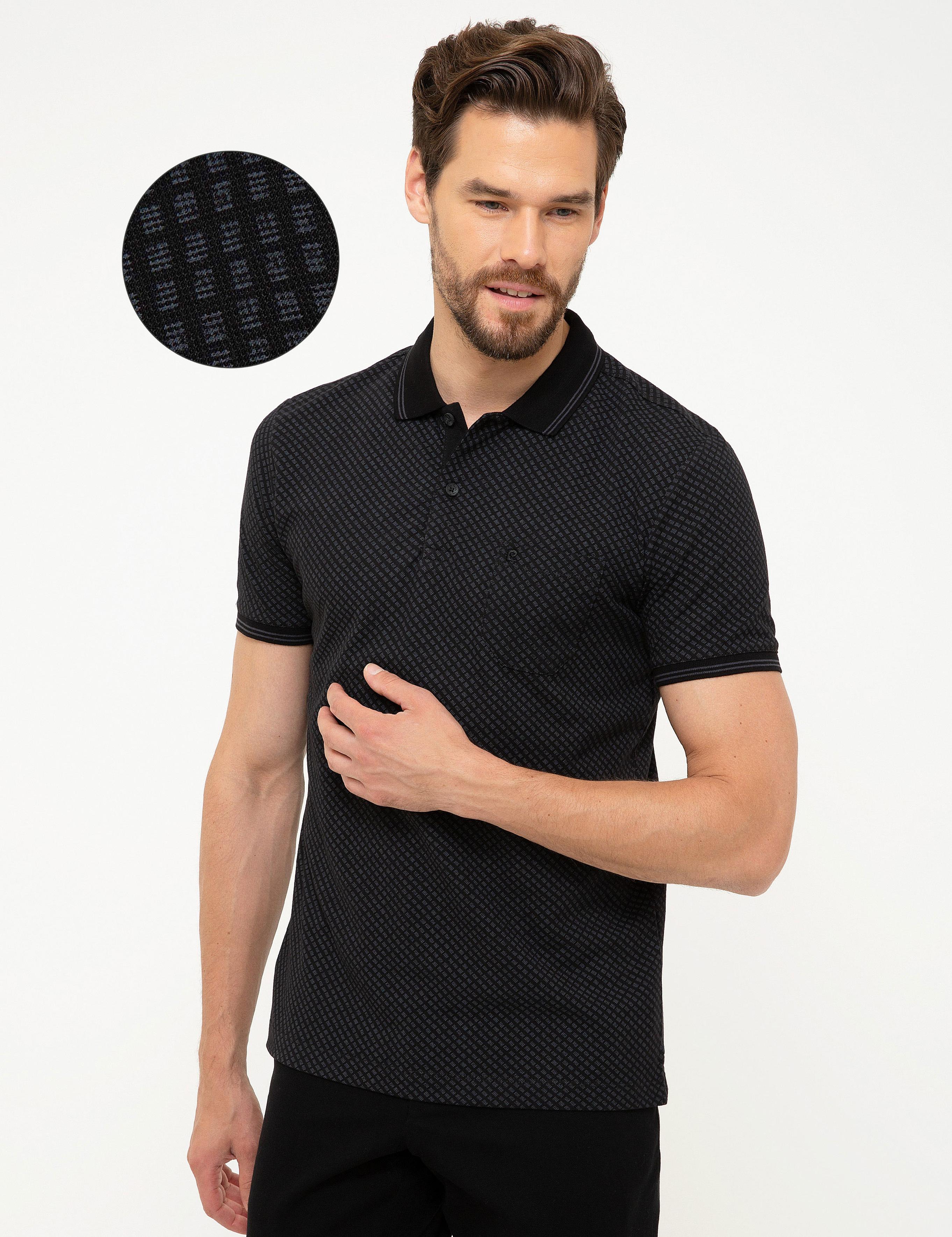 Siyah Regular Fit Polo Yaka T-Shirt