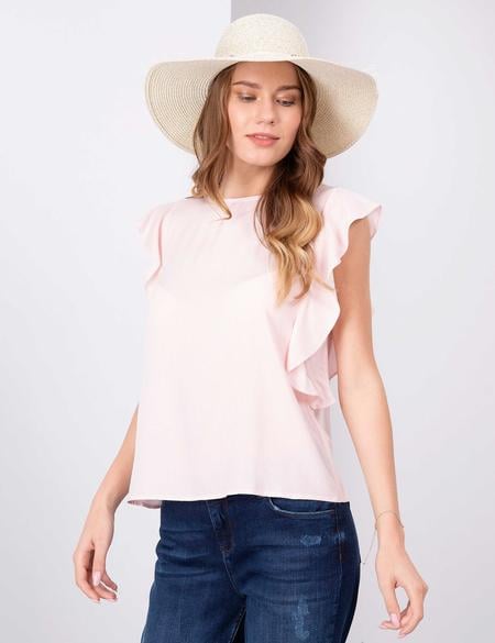 Pembe Regular Fit Bluz - 50202568017