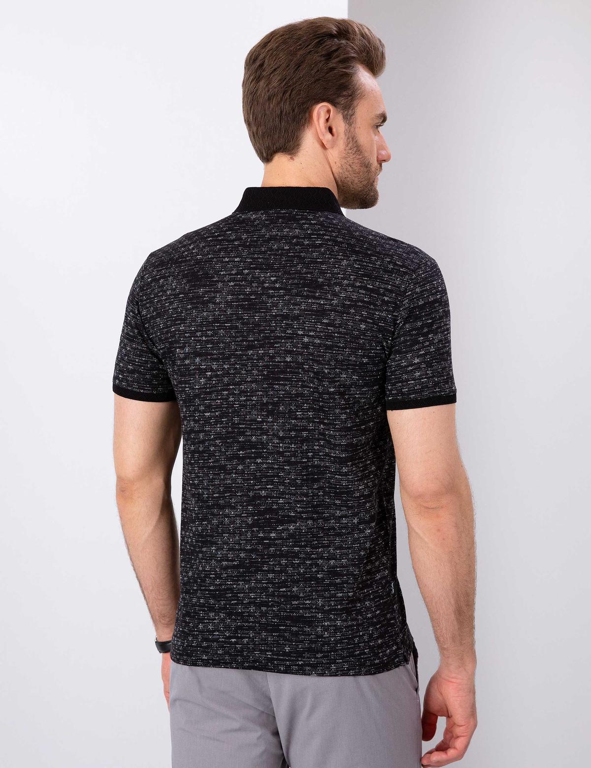 Siyah Slim Fit Tişört - 50202581010