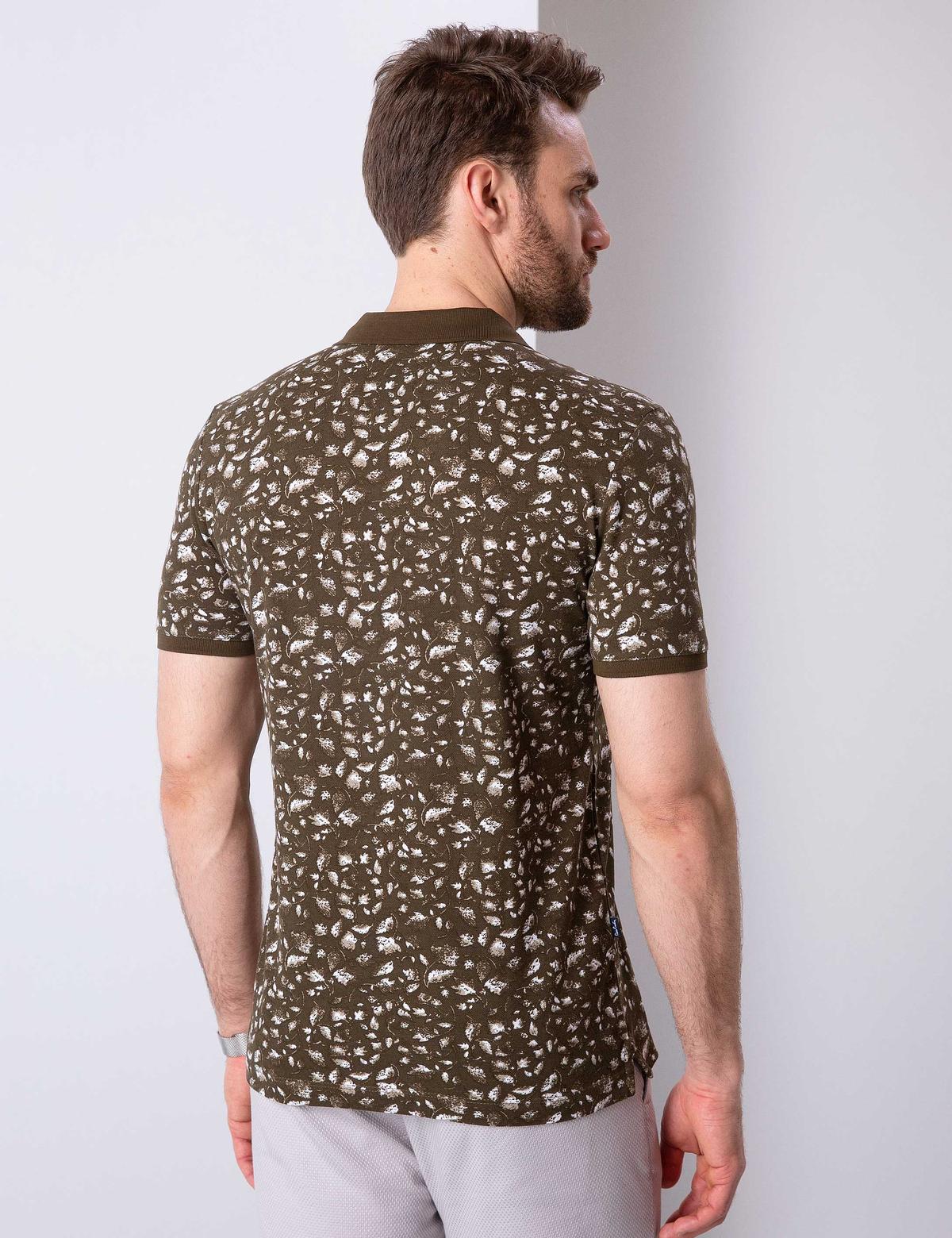 Haki Slim Fit Polo Yaka Tişört - 50202585011