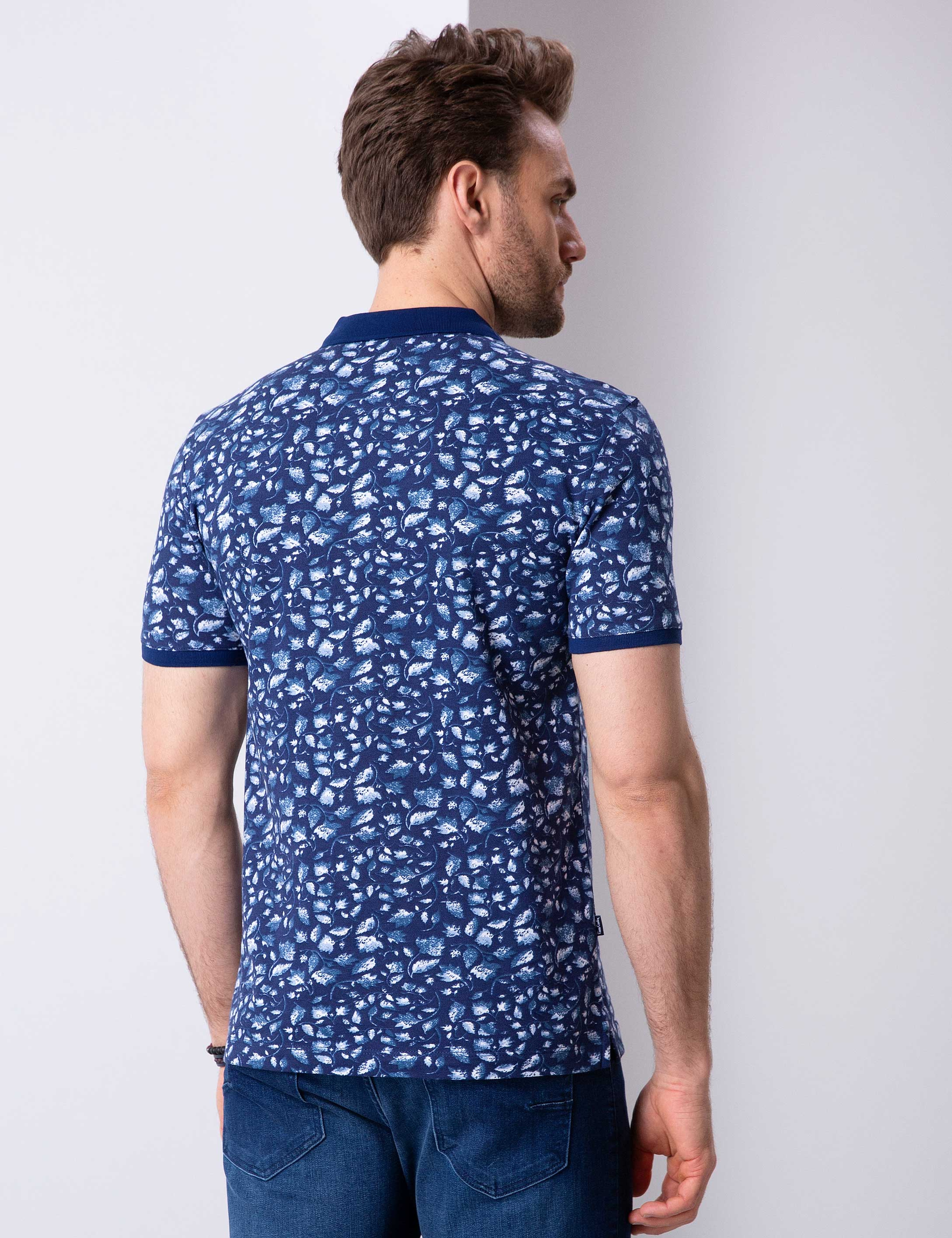 Lacivert Slim Fit Polo Yaka Tişört