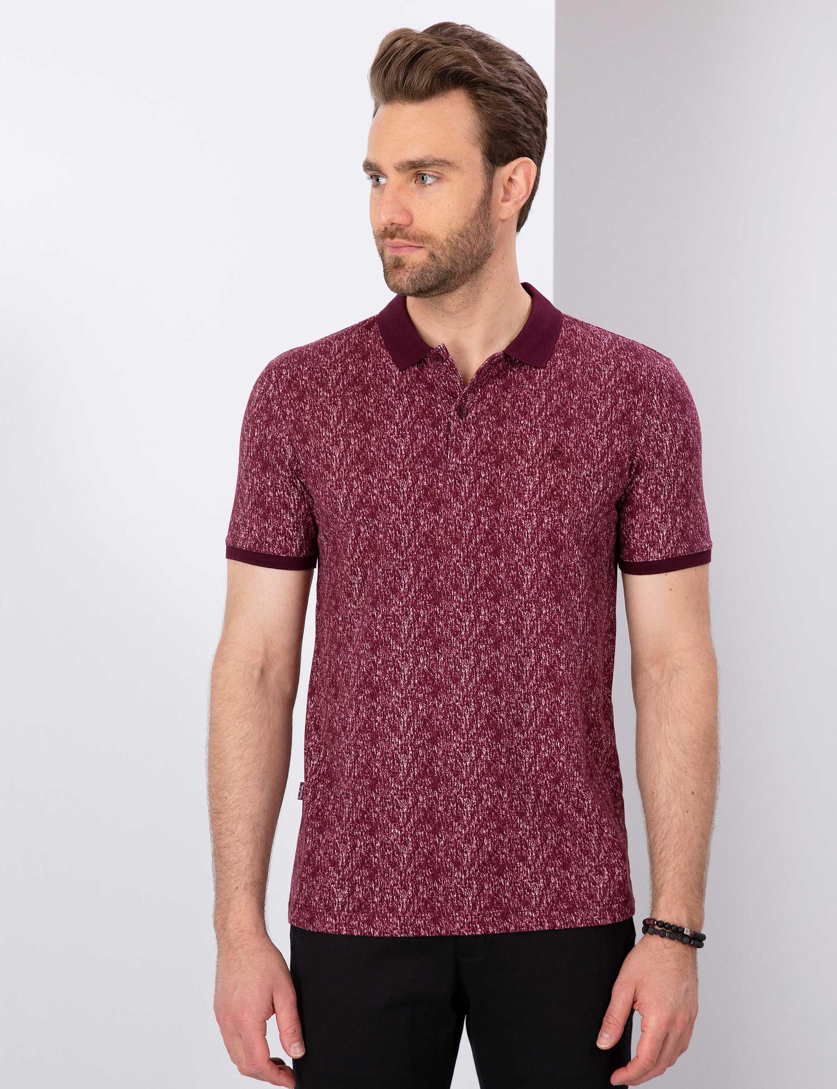 Bordo Slim Fit Tişört