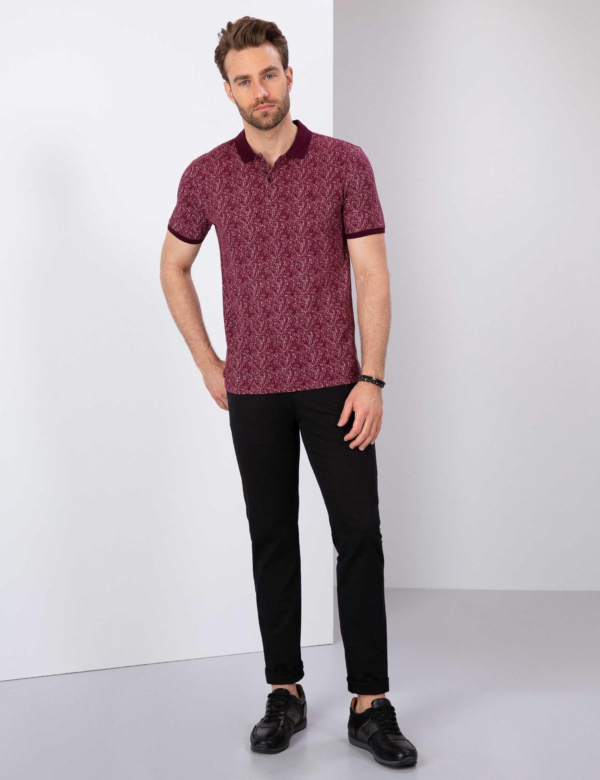 Bordo Slim Fit Tişört - 50202609001