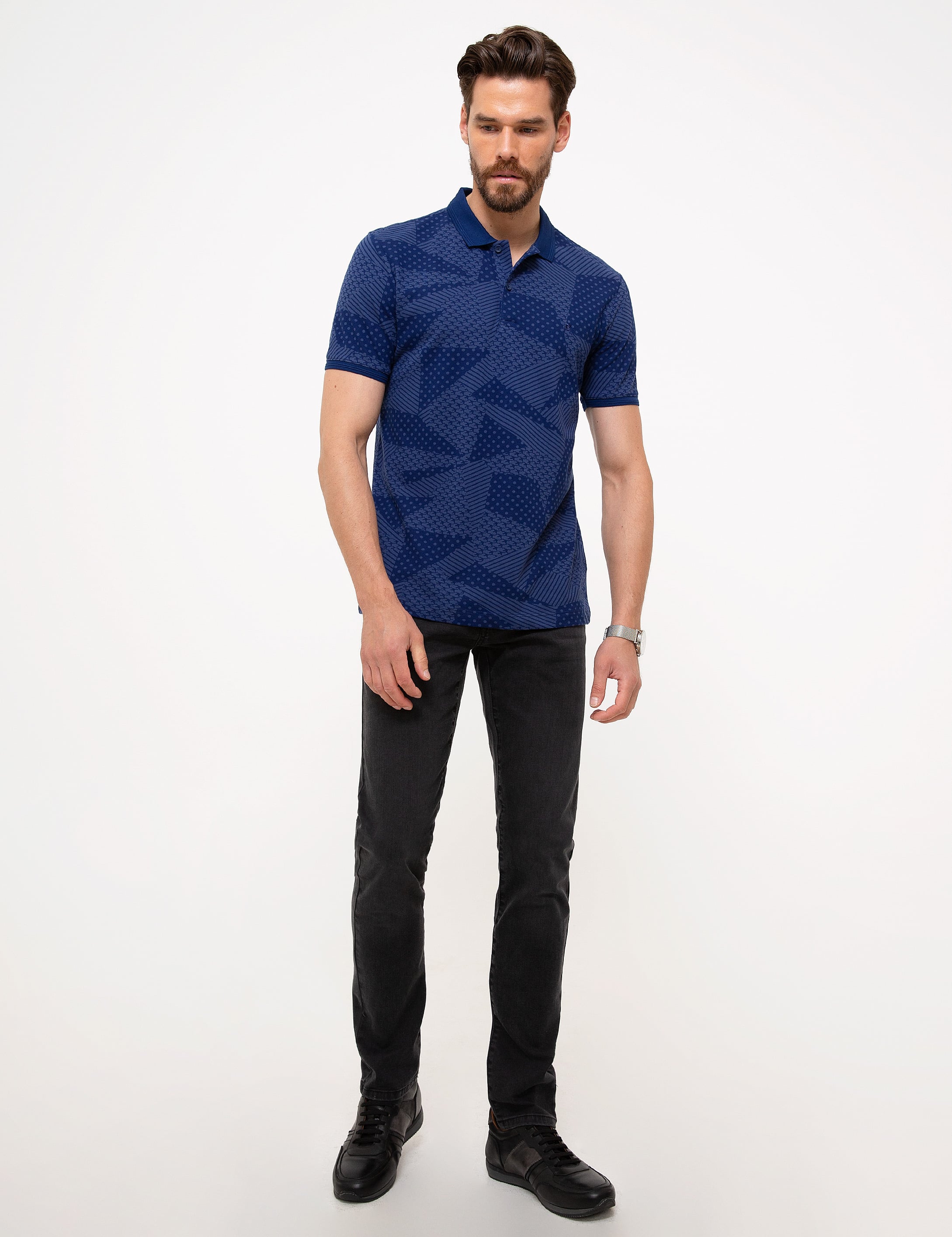 Antrasit Slim Fit Denim Pantolon