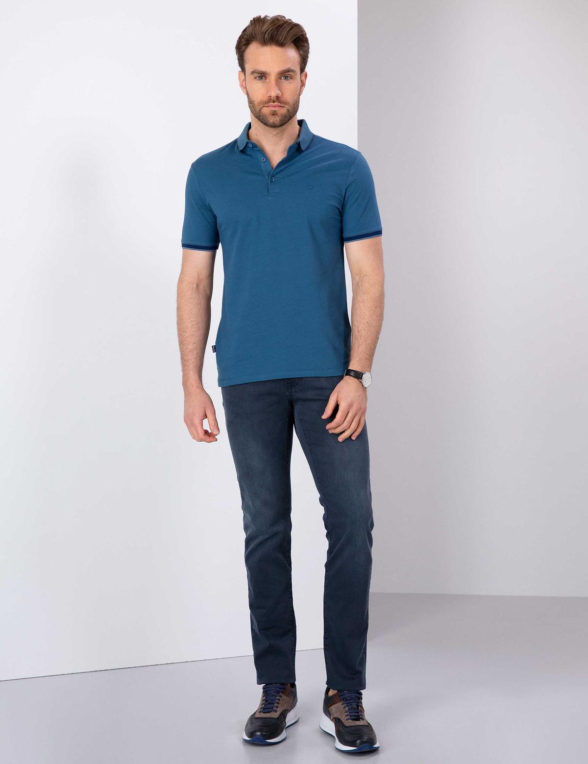 Lacivert Slim Fit Denim Pantolon
