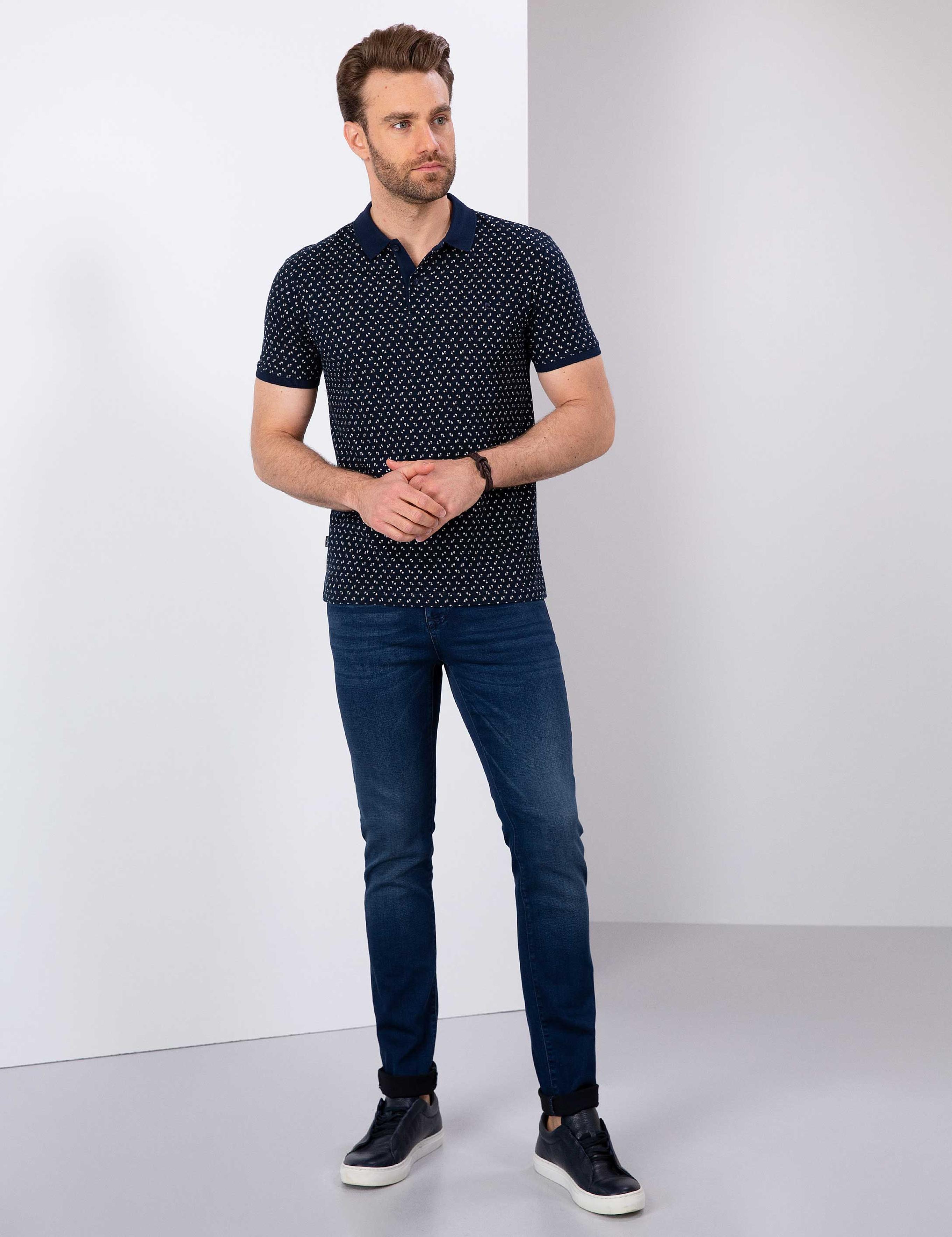 Açık Lacivert Slim Fit Denim Pantolon