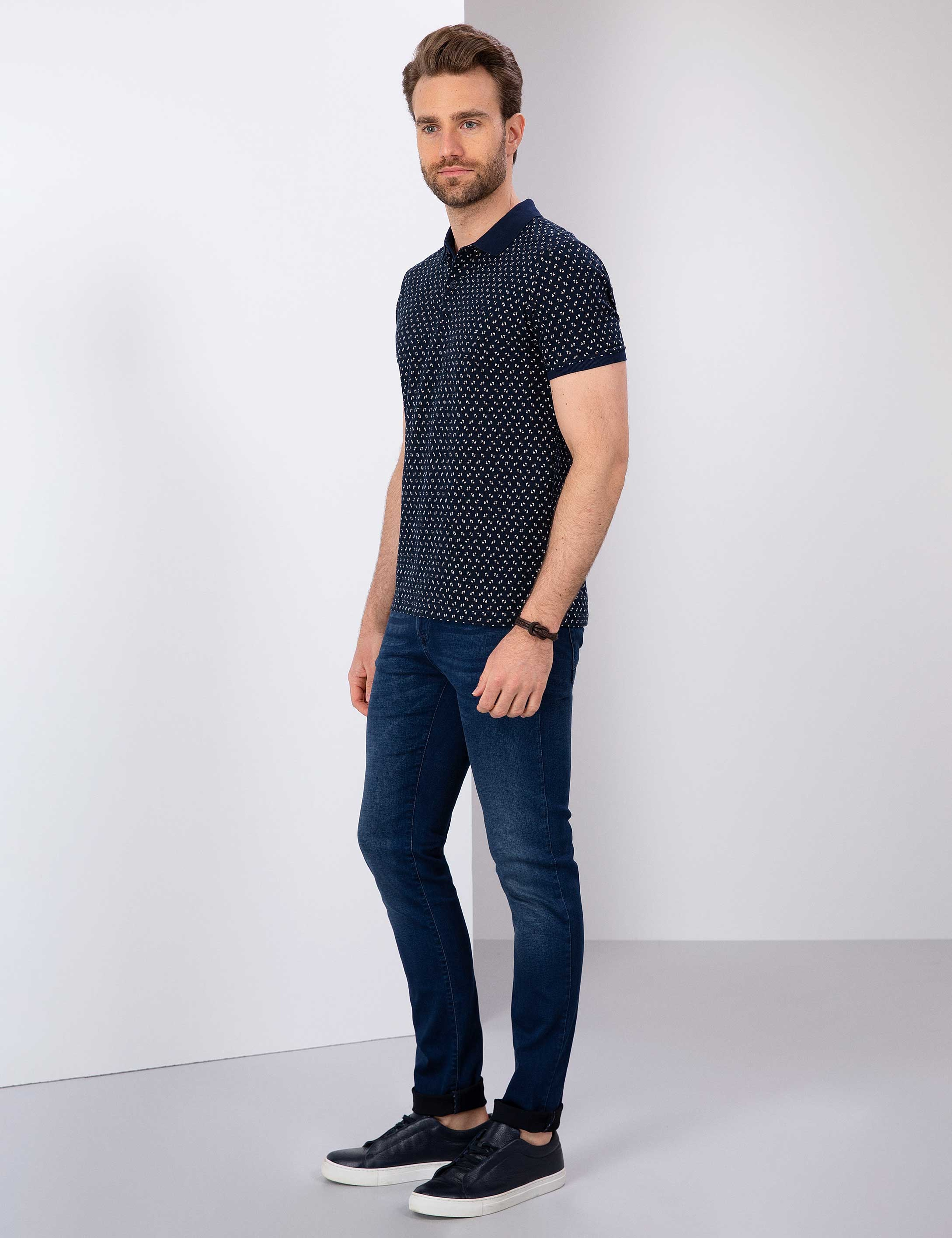 Açık Lacivert Slim Fit Denim Pantolon