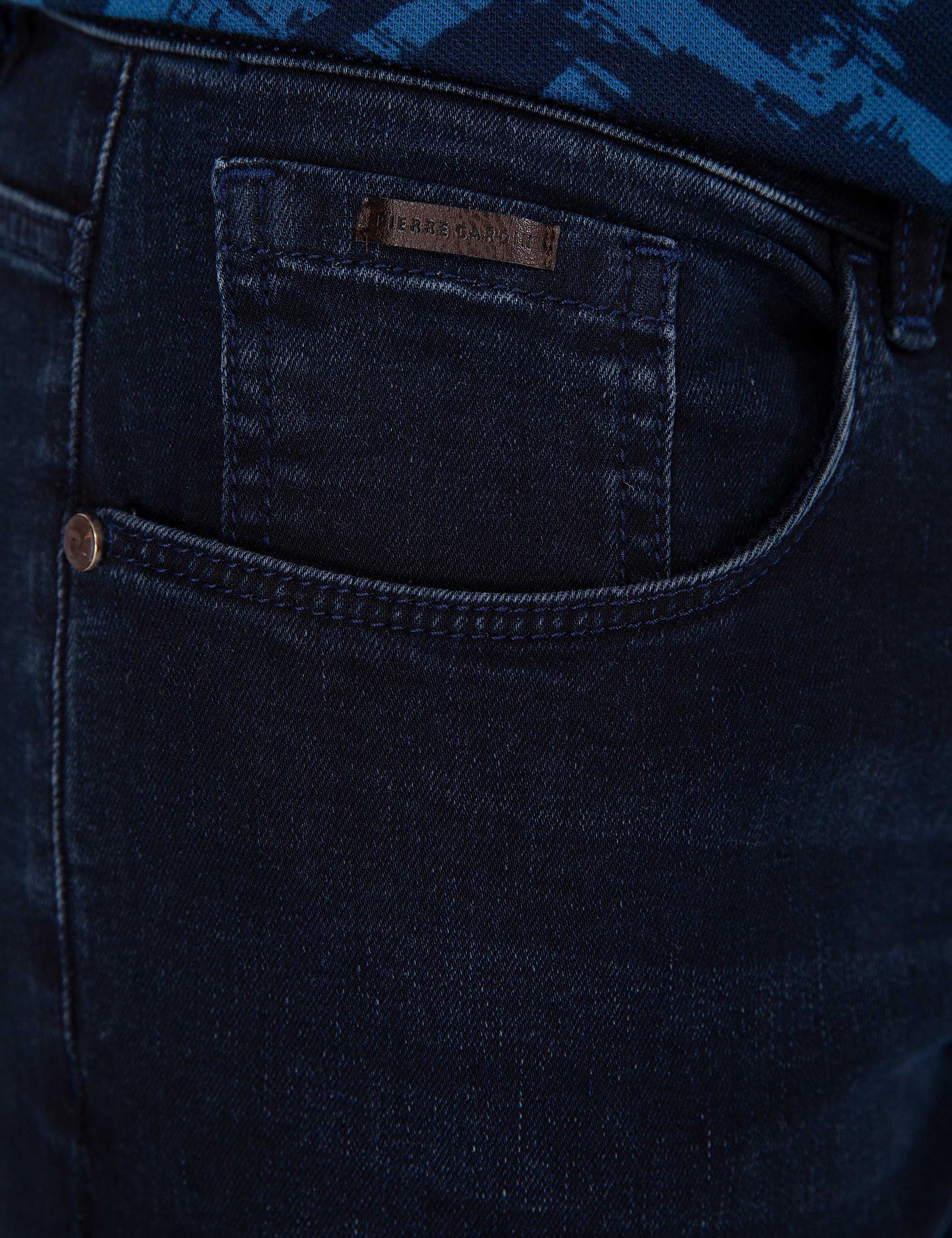 Lacivert Slim Fit Denim Pantolon - Image 4