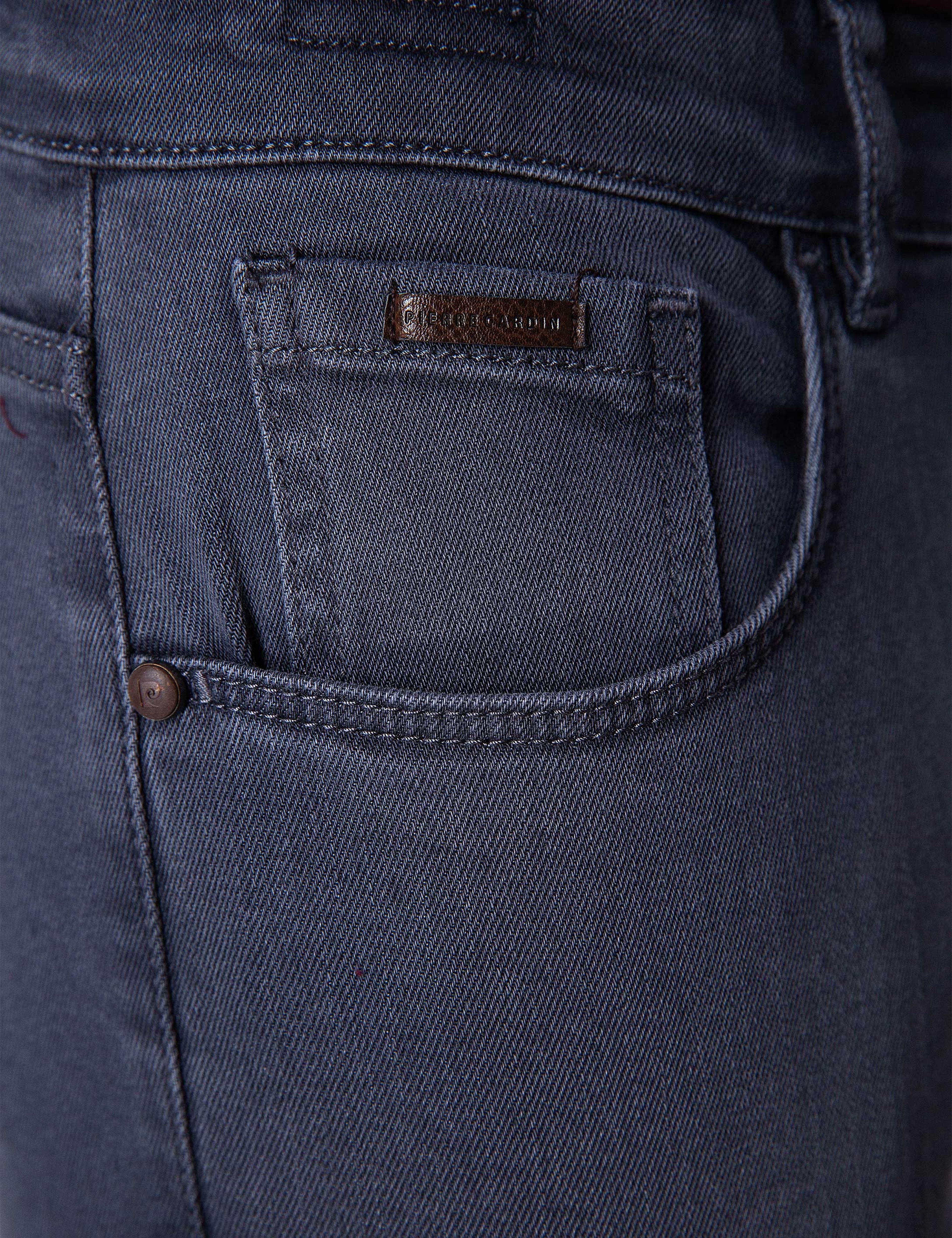 Antrasit Straight Fit Denim Pantolon - Image 4