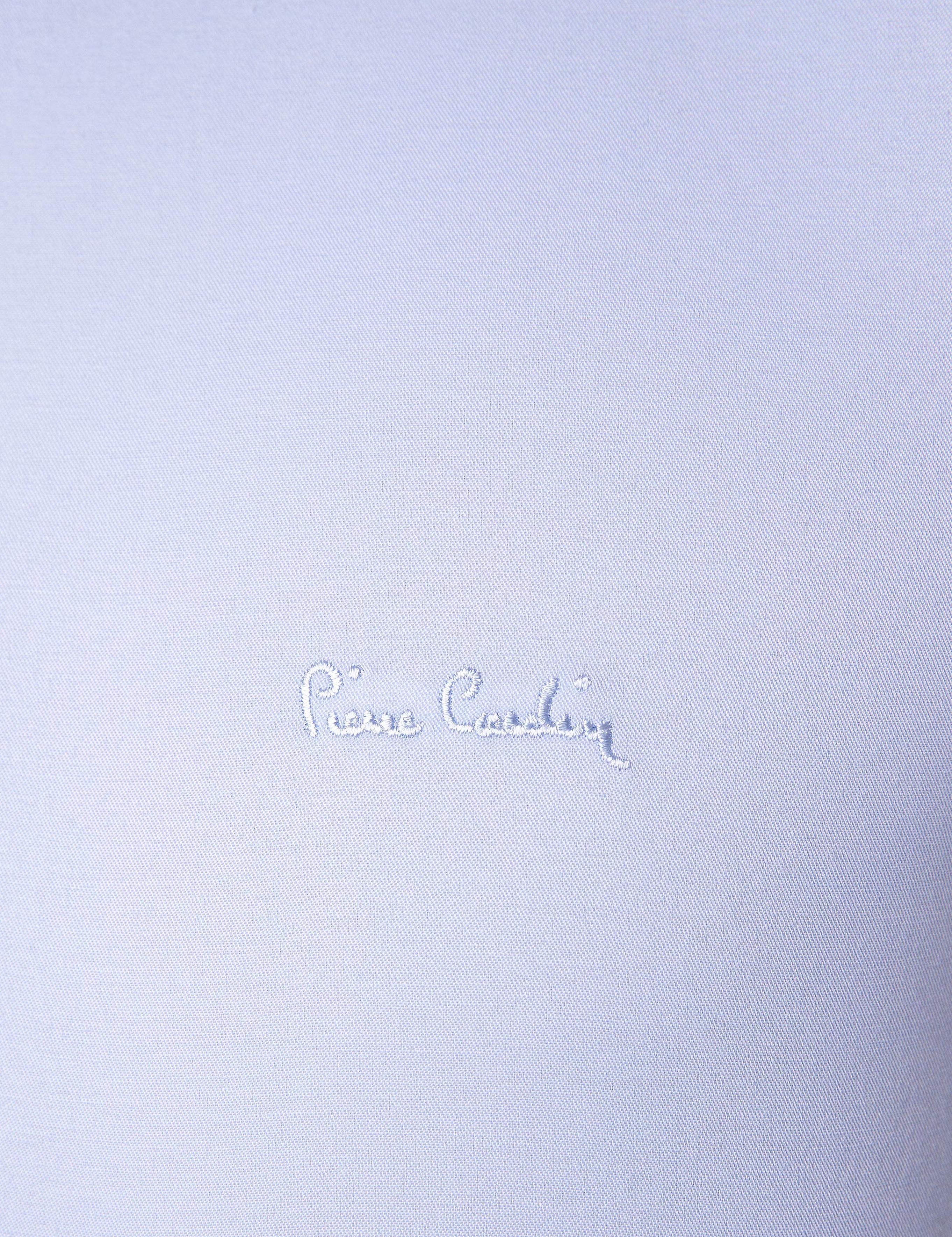 Açık Mavi Slim Fit Uzun Kollu Basic Gömlek