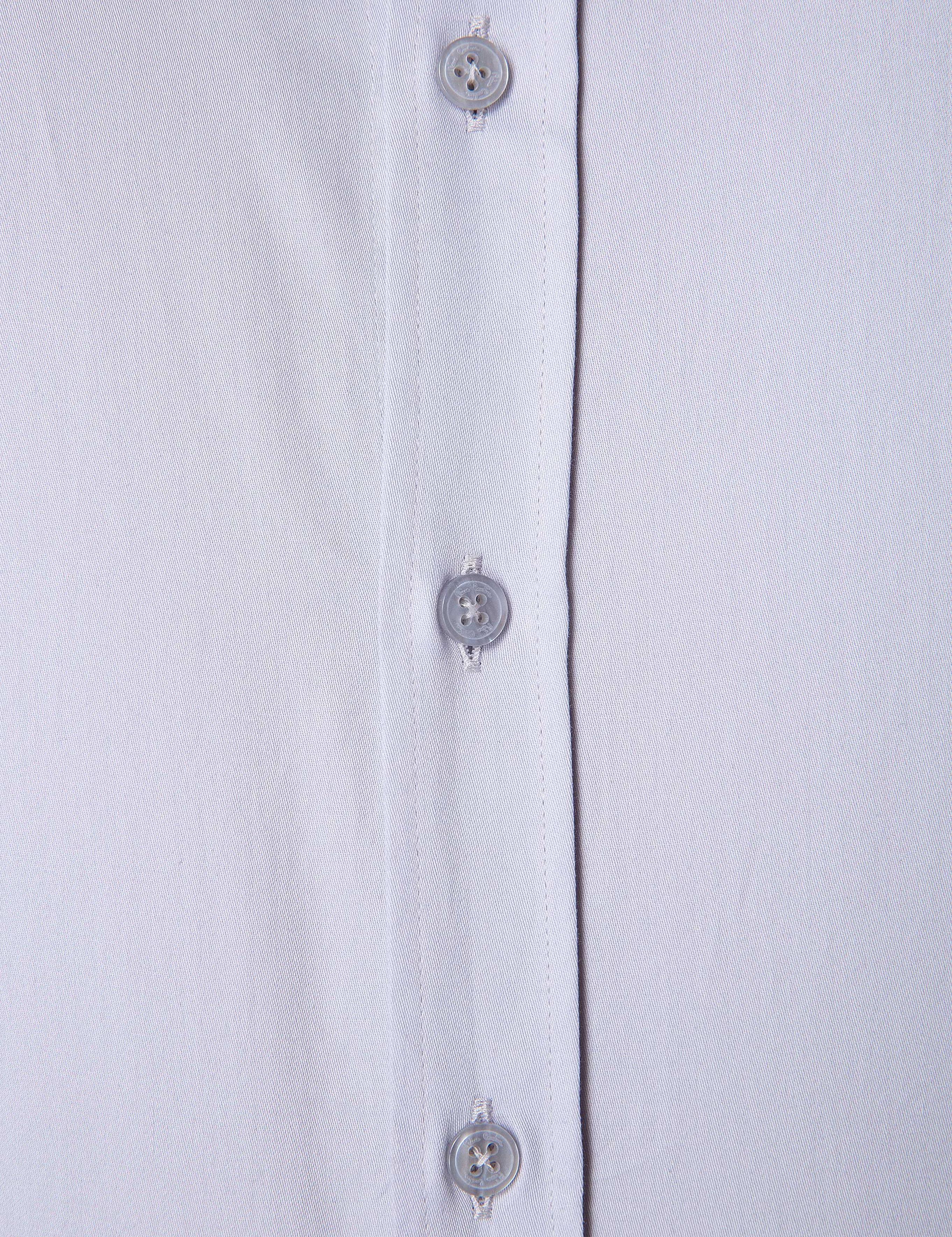 Gri Slim Fit Uzun Kollu Basic Gömlek