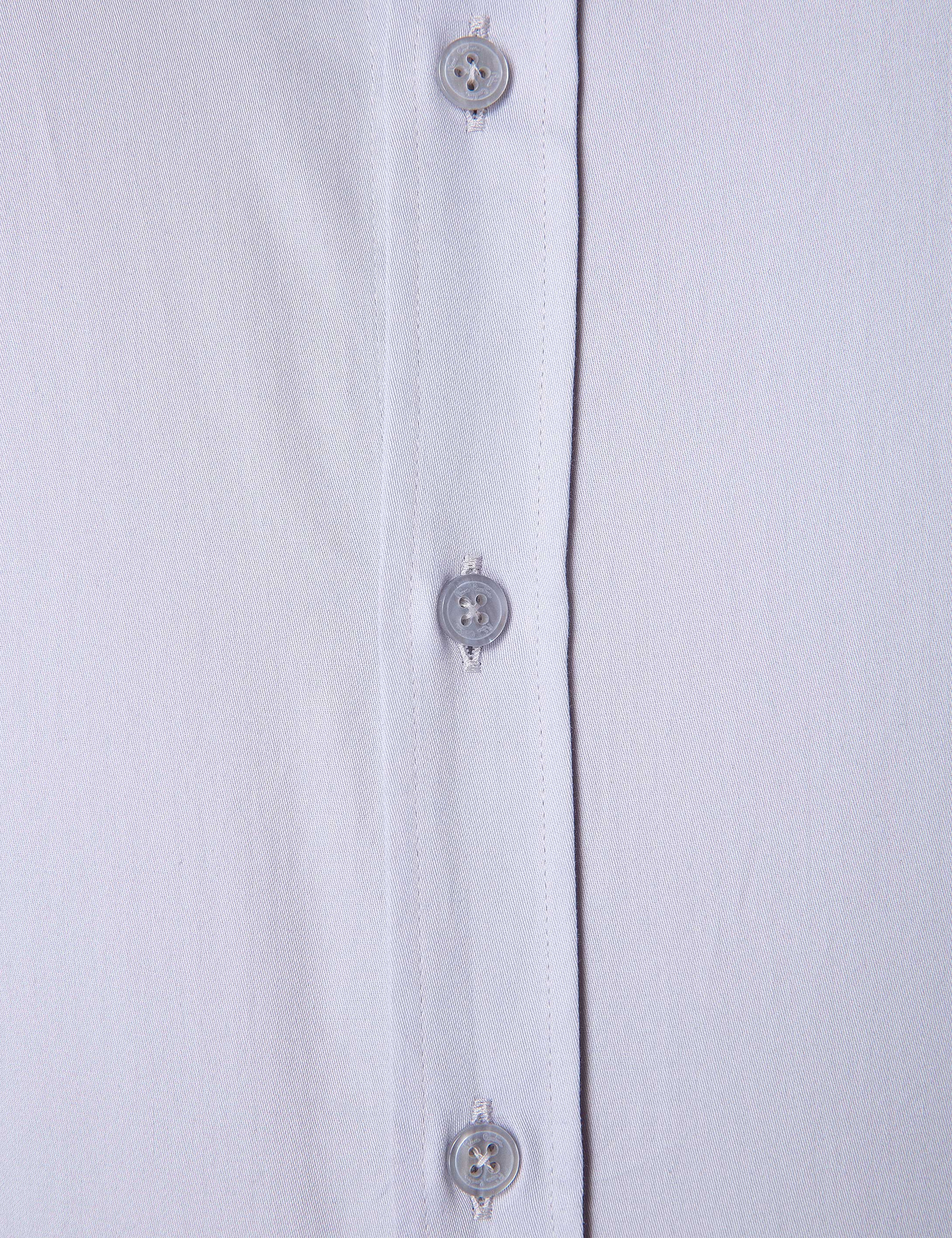 Gri Slim Fit Uzun Kollu Basic Gömlek - Image 4