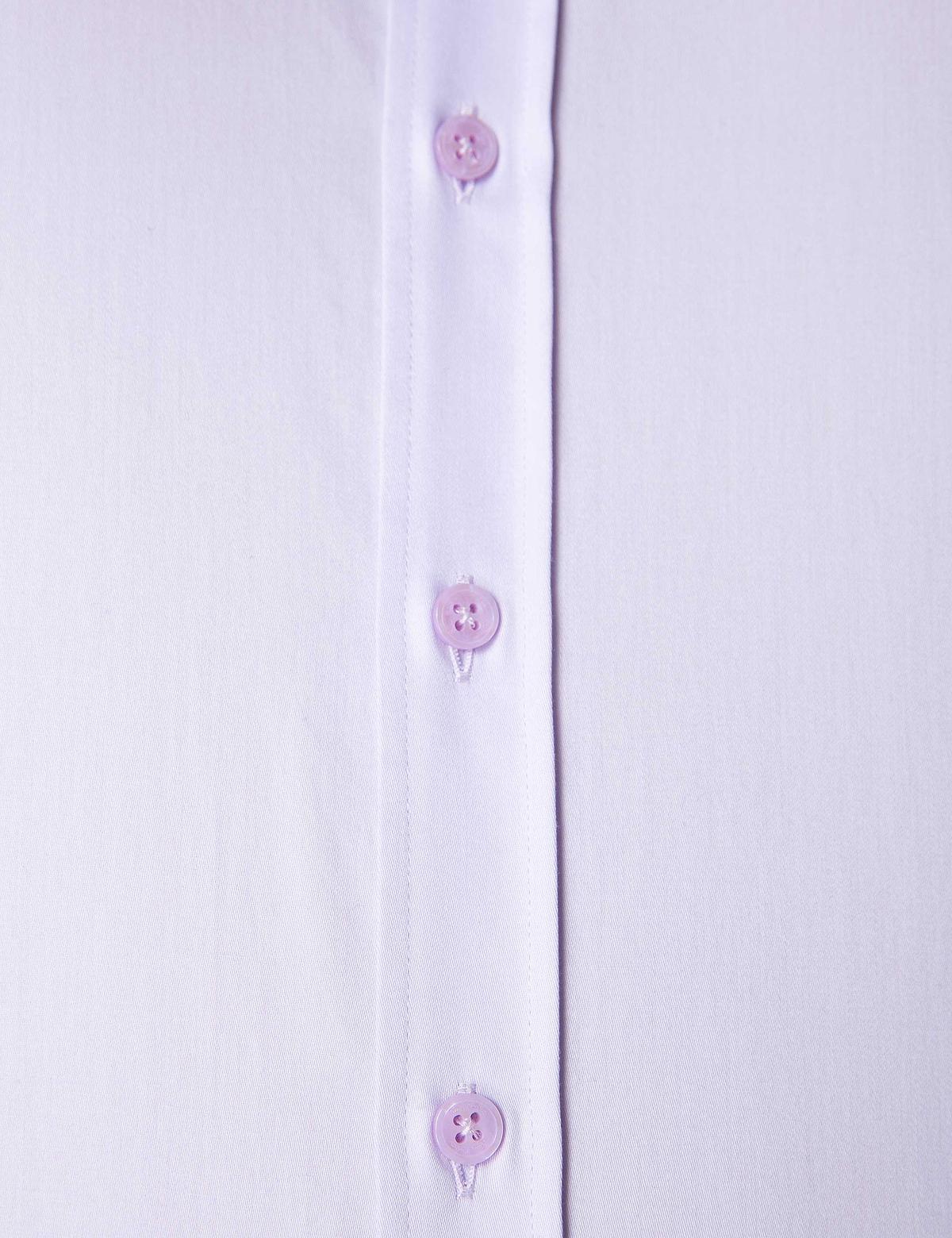 Lila Slim Fit Uzun Kollu Basic Gömlek - 50204547074