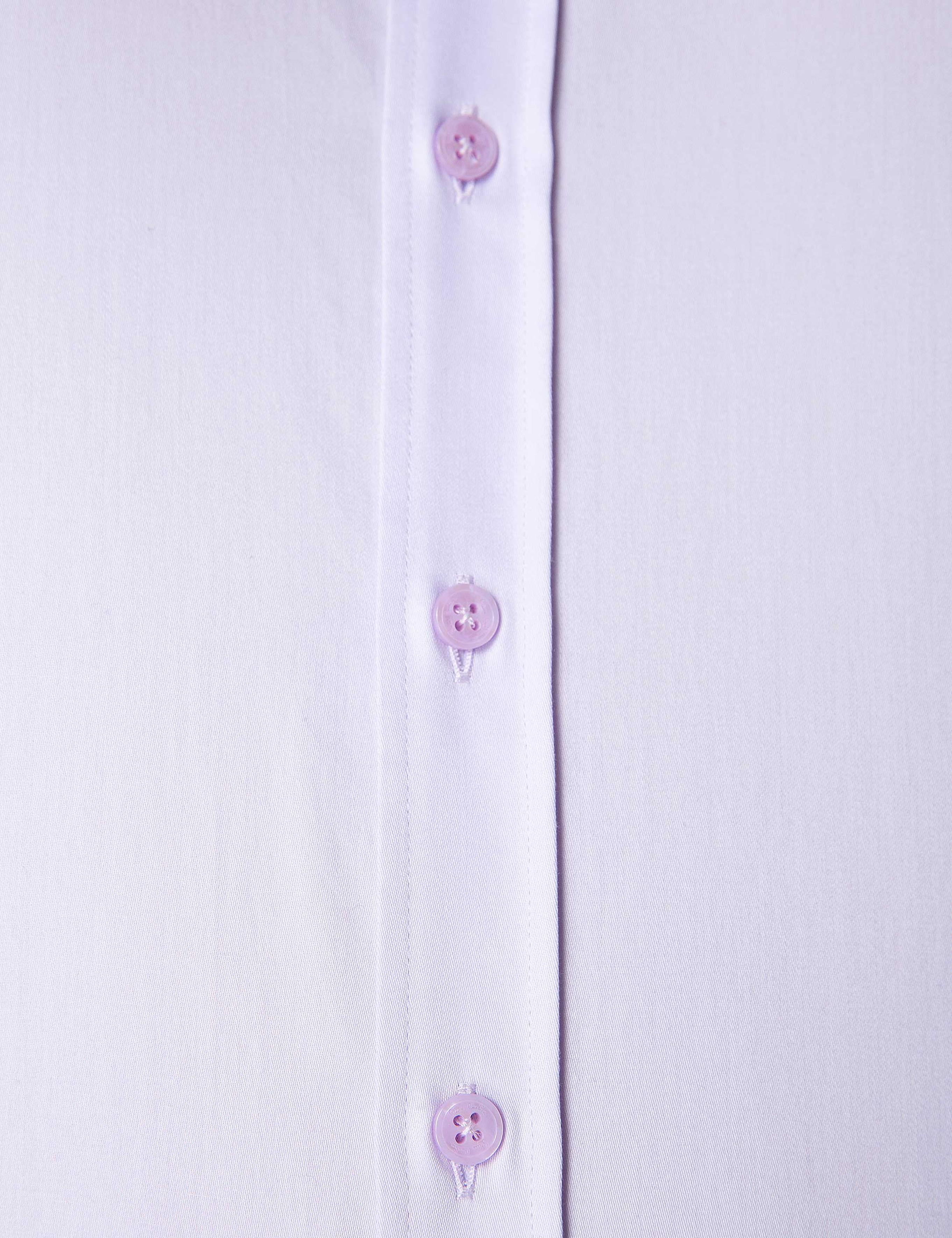 Lila Slim Fit Uzun Kollu Basic Gömlek