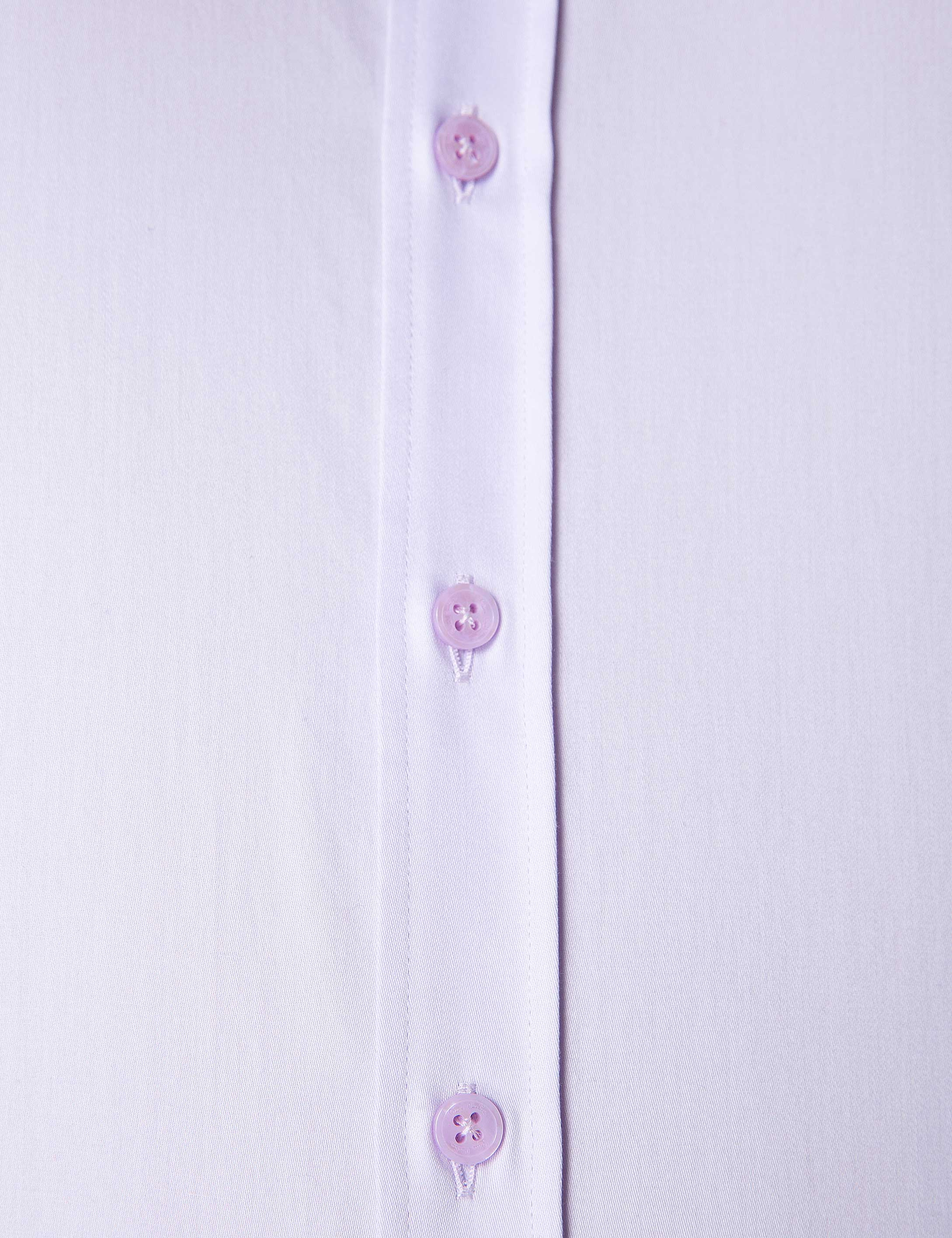 Lila Slim Fit Uzun Kollu Basic Gömlek - Image 4