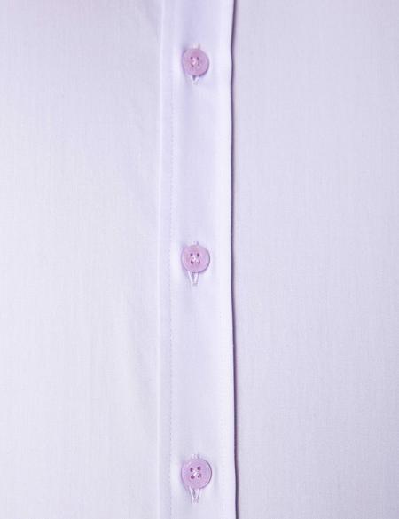 Lila Slim Fit Uzun Kollu Basic Gömlek - 50204547074