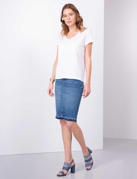 Mavi Slim Fit Dokuma Etek - 50204552003