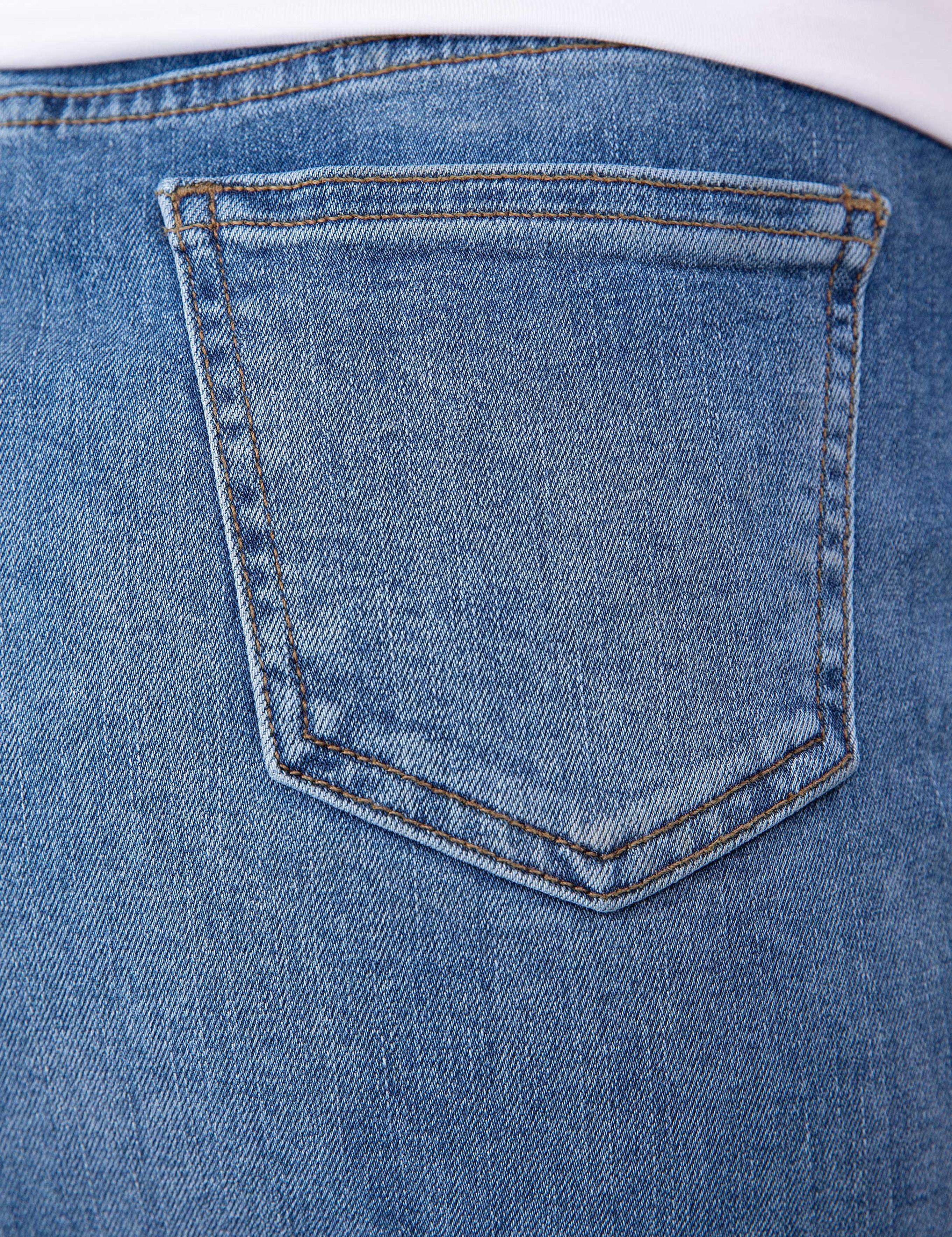 Mavi Slim Fit Dokuma Etek