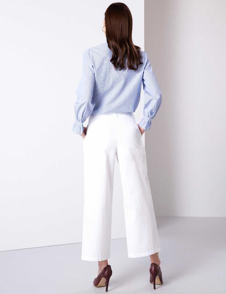 Beyaz Flare Fit Kumaş Pantolon - 50204553002