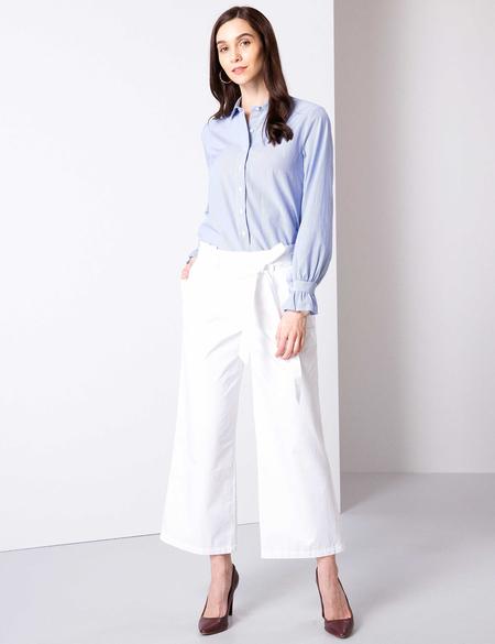 Beyaz Flare Fit Kumaş Pantolon - 50204553002