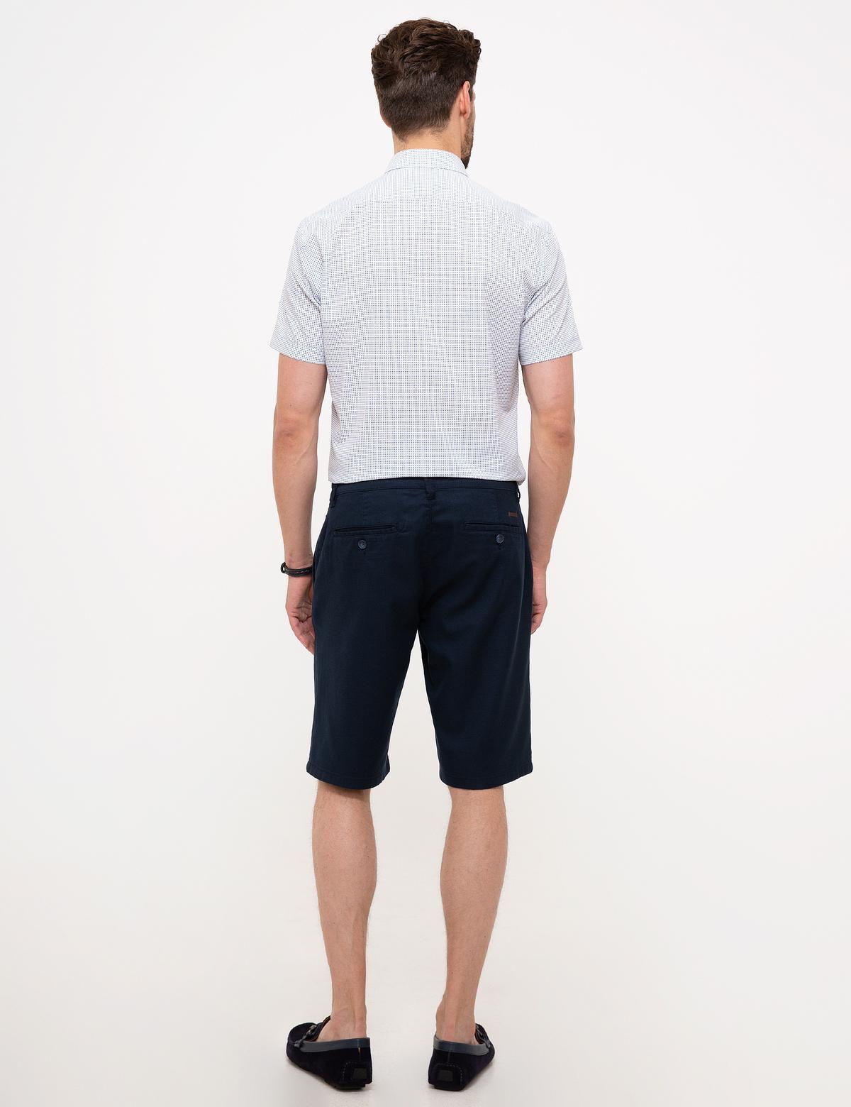 Lacivert Standart Fit Bermuda Şort - 50204563015