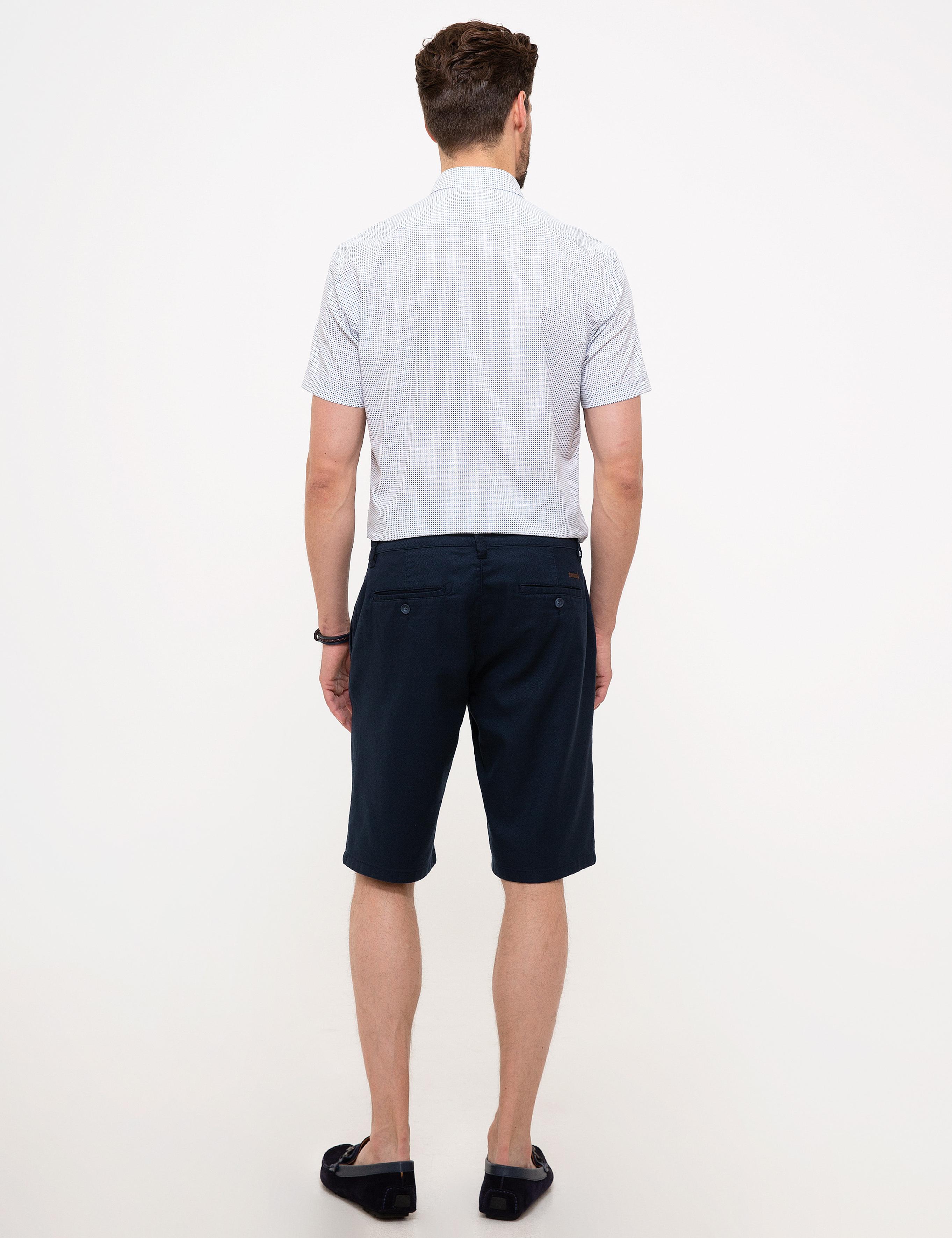 Lacivert Standart Fit Bermuda Şort