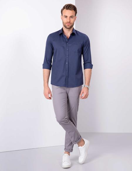 Lacivert Regular Fit Klasik Gömlek - 50204564032