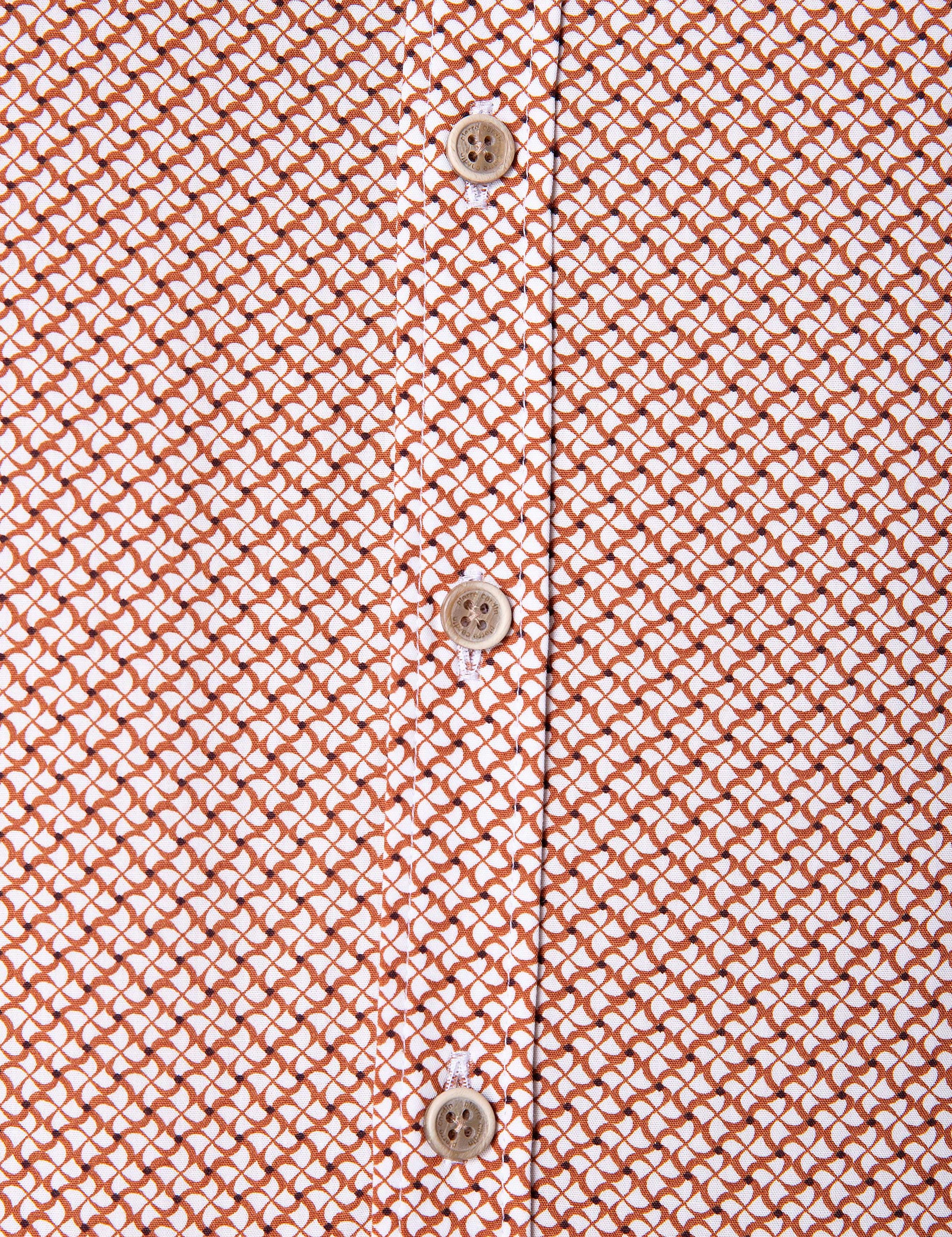 Turuncu Slim Fit Uzun Kollu Gömlek