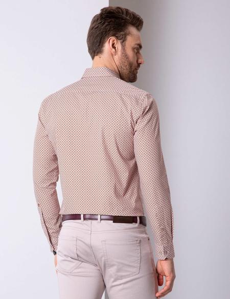 Turuncu Slim Fit Uzun Kollu Gömlek - 50204569010