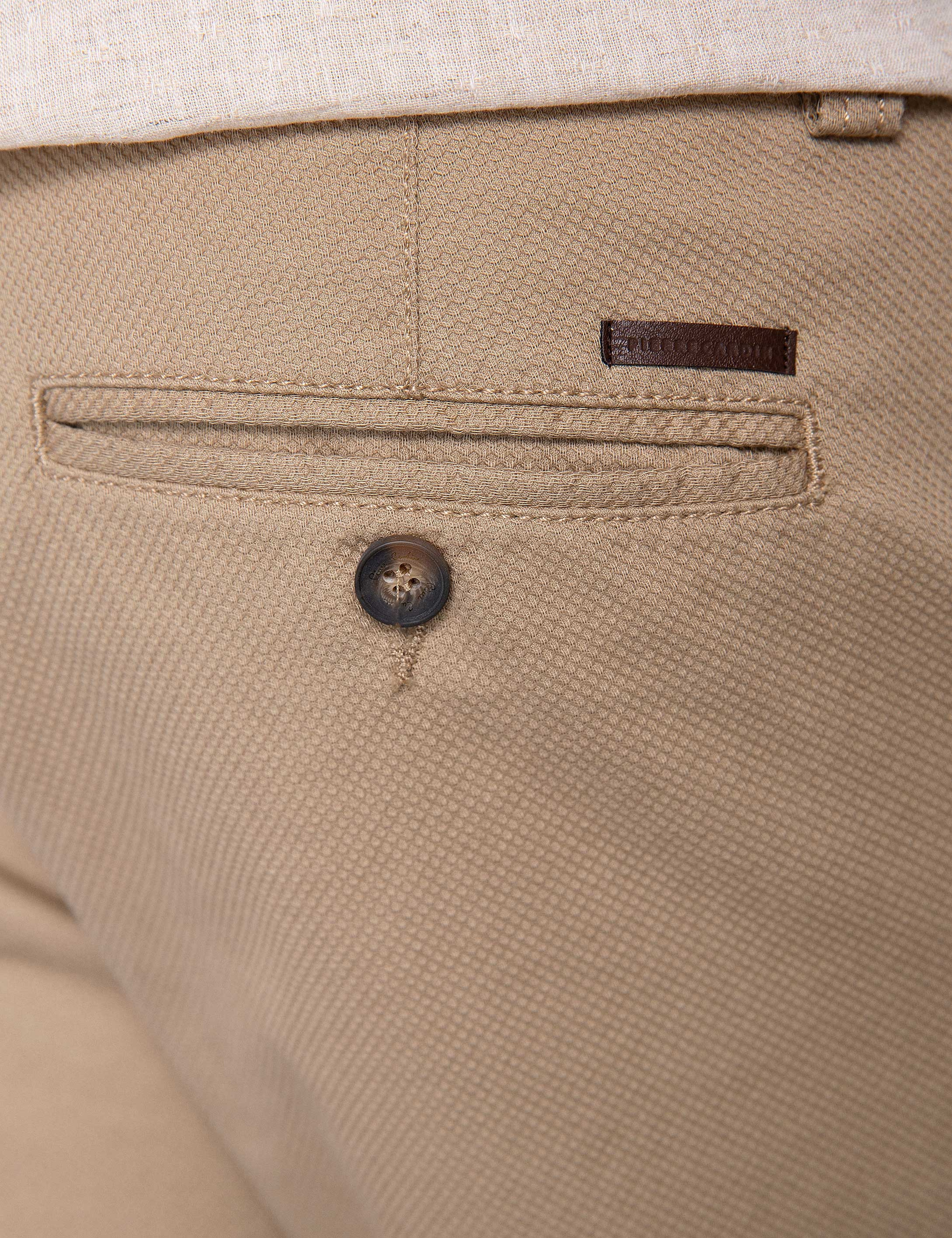 Camel Slim Fit Bermuda Şort - Image 4