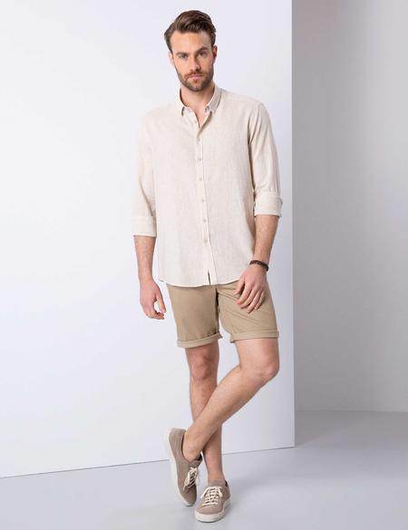Camel Slim Fit Bermuda Şort - 50204584027