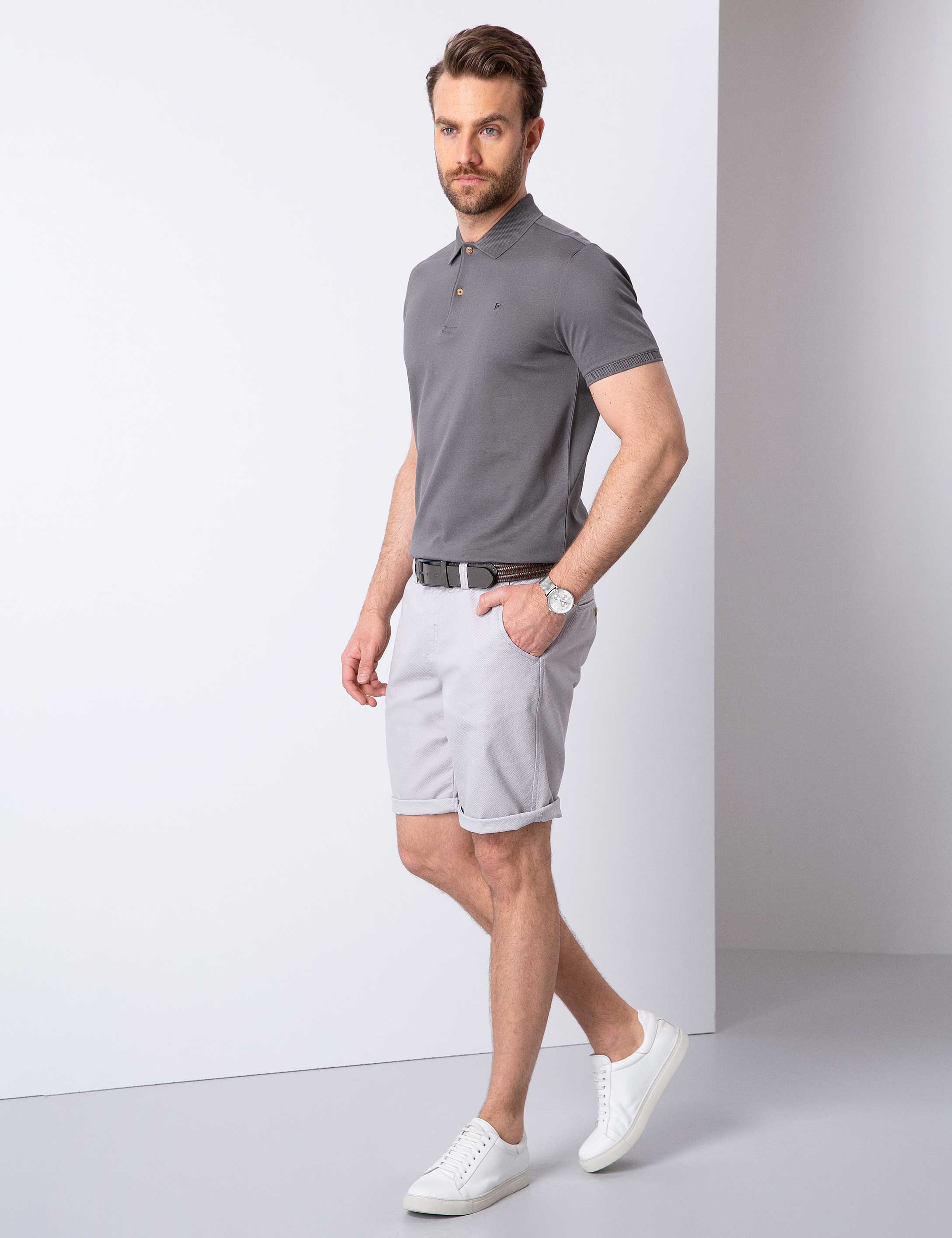 Taş Slim Fit Bermuda Şort - Image 2