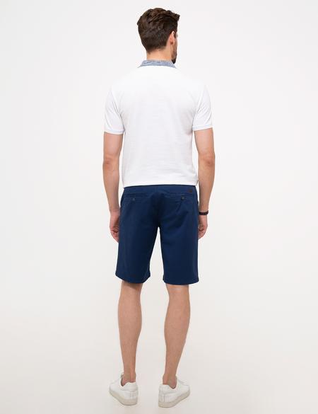 Koyu Mavi Standart Fit Bermuda Şort - 50204589005