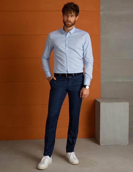 Açık Mavi Slim Fit Gömlek - 50205315015