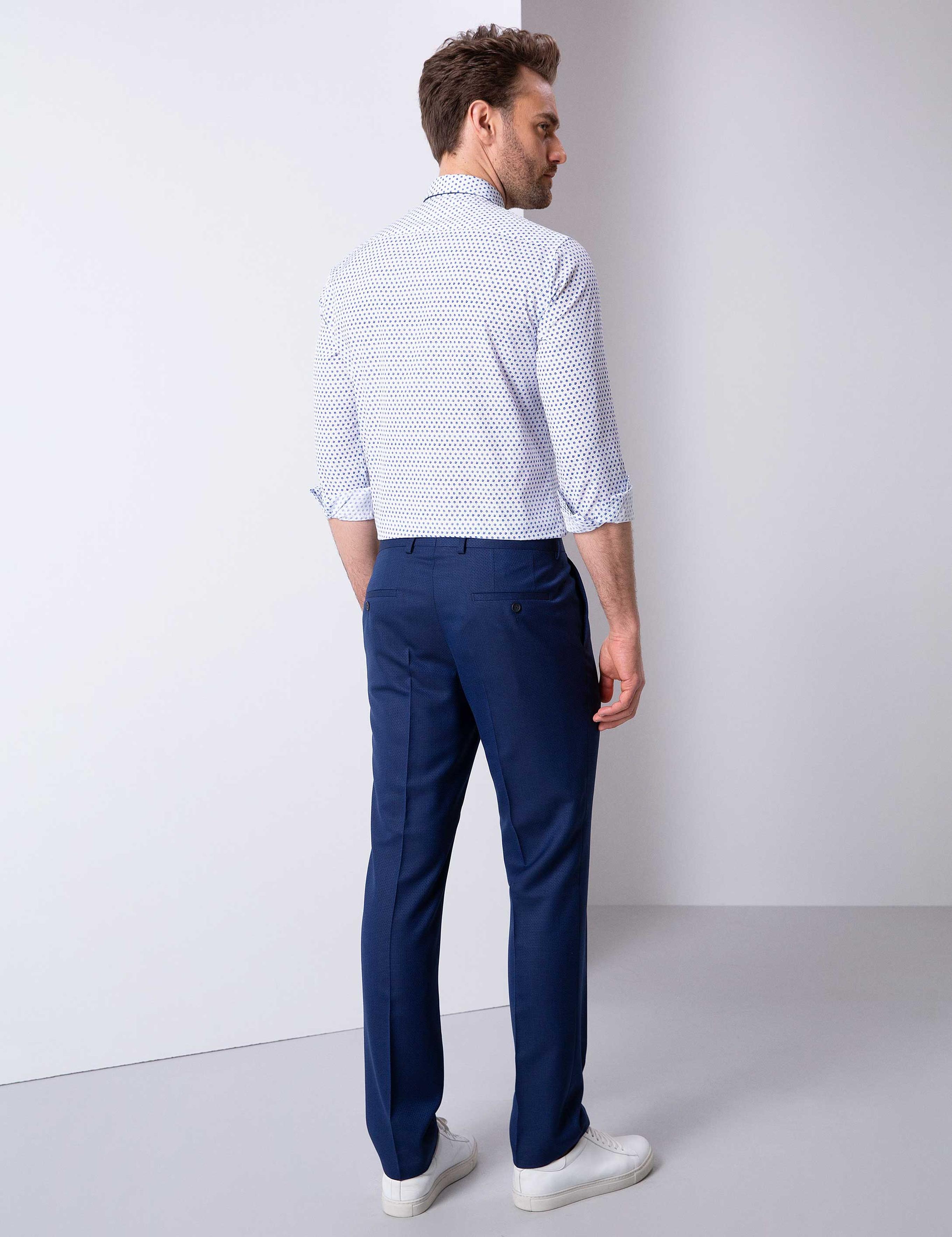 Açık Lacivert Slim Fit Pantolon