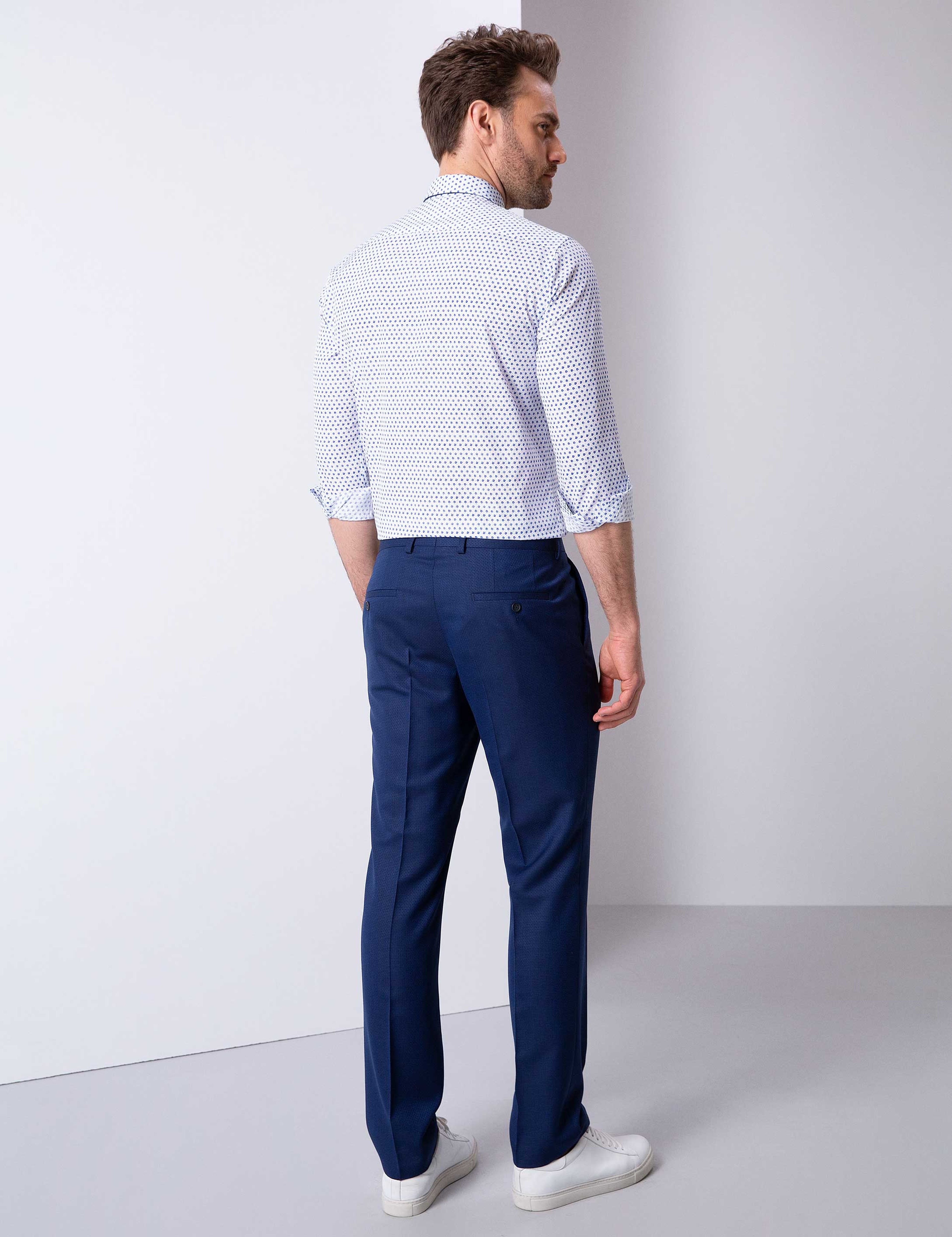Açık Lacivert Slim Fit Pantolon - Image 3