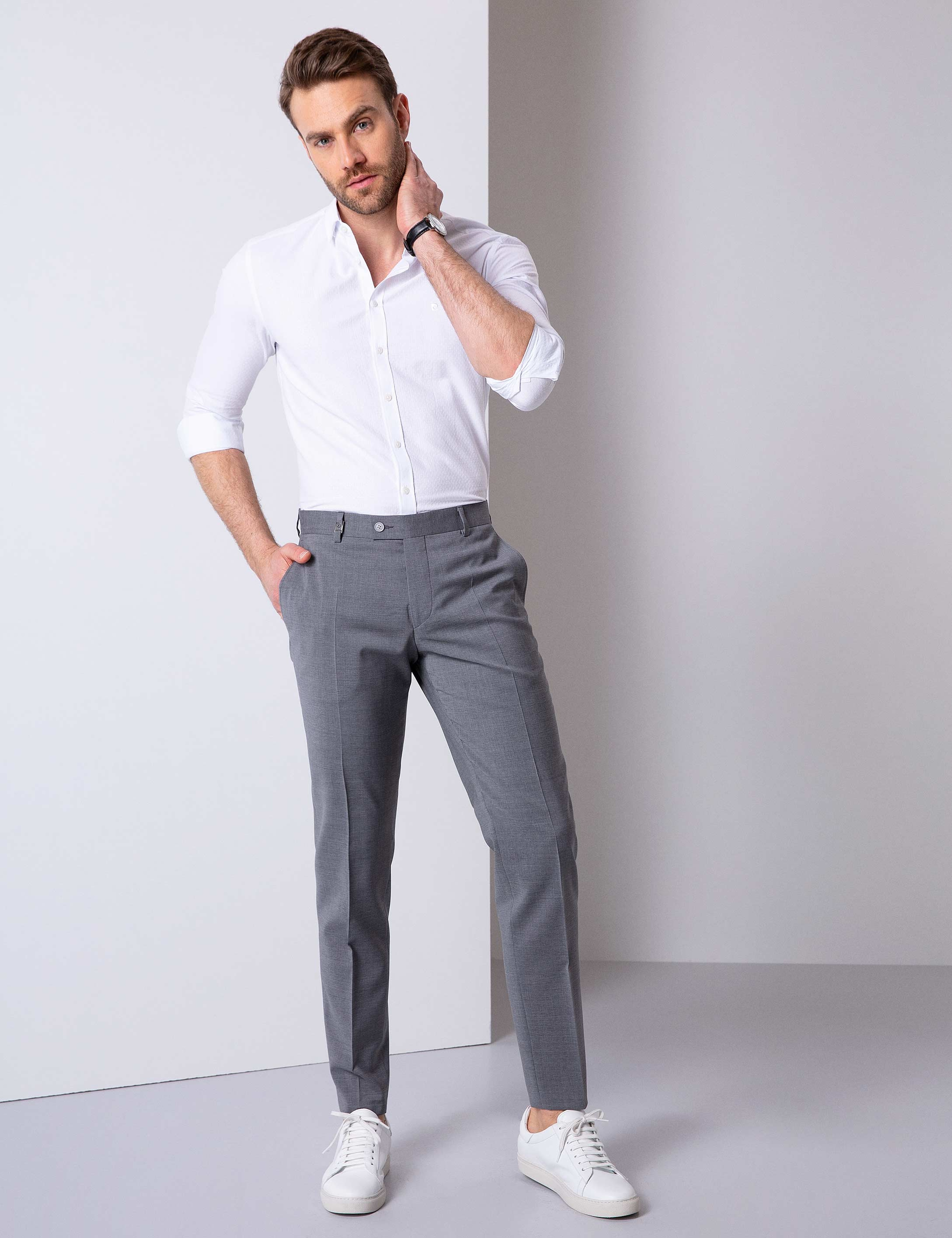 Beyaz Slim Fit Gömlek