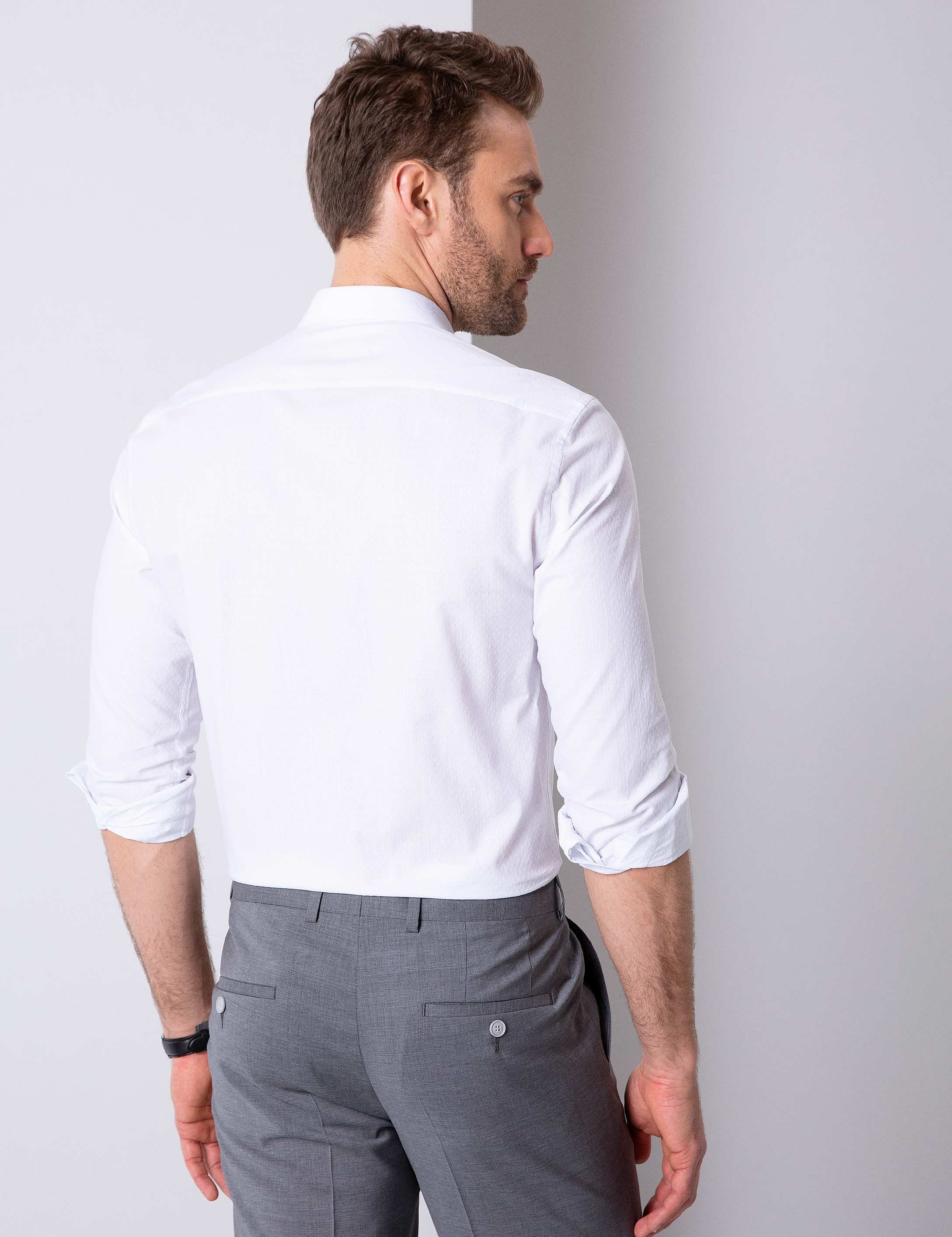 Beyaz Slim Fit Gömlek