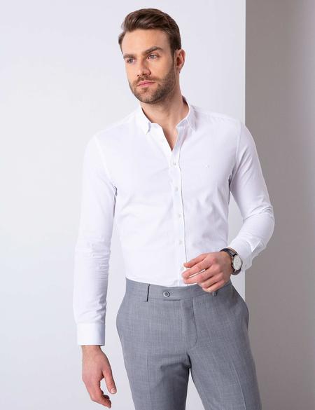 Beyaz Slim Fit Gömlek - 50206158014