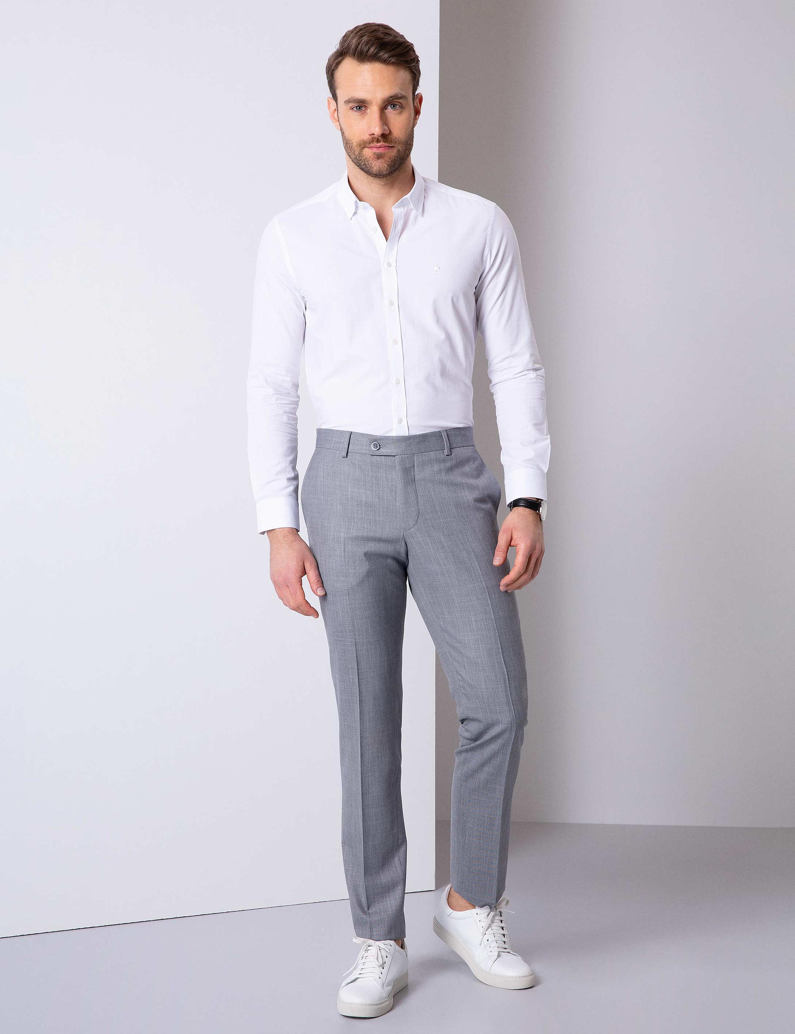 Beyaz Slim Fit Gömlek