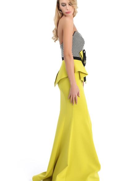 SARI İkili Takım Balık Abiye Elbise - 50213086003