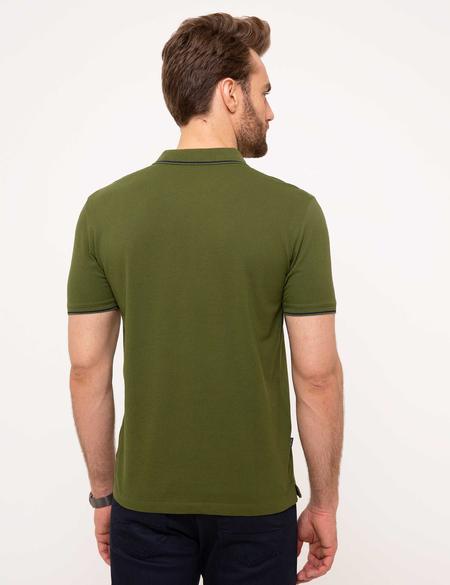 Yeşil Slim Fit Polo Yaka T-Shirt - 50187370006