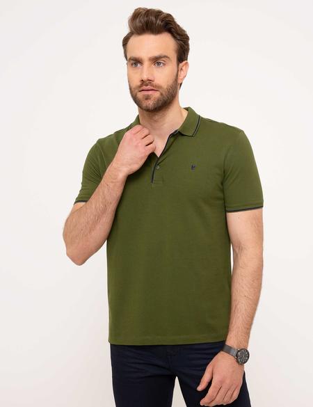 Yeşil Slim Fit Polo Yaka T-Shirt - 50187370006