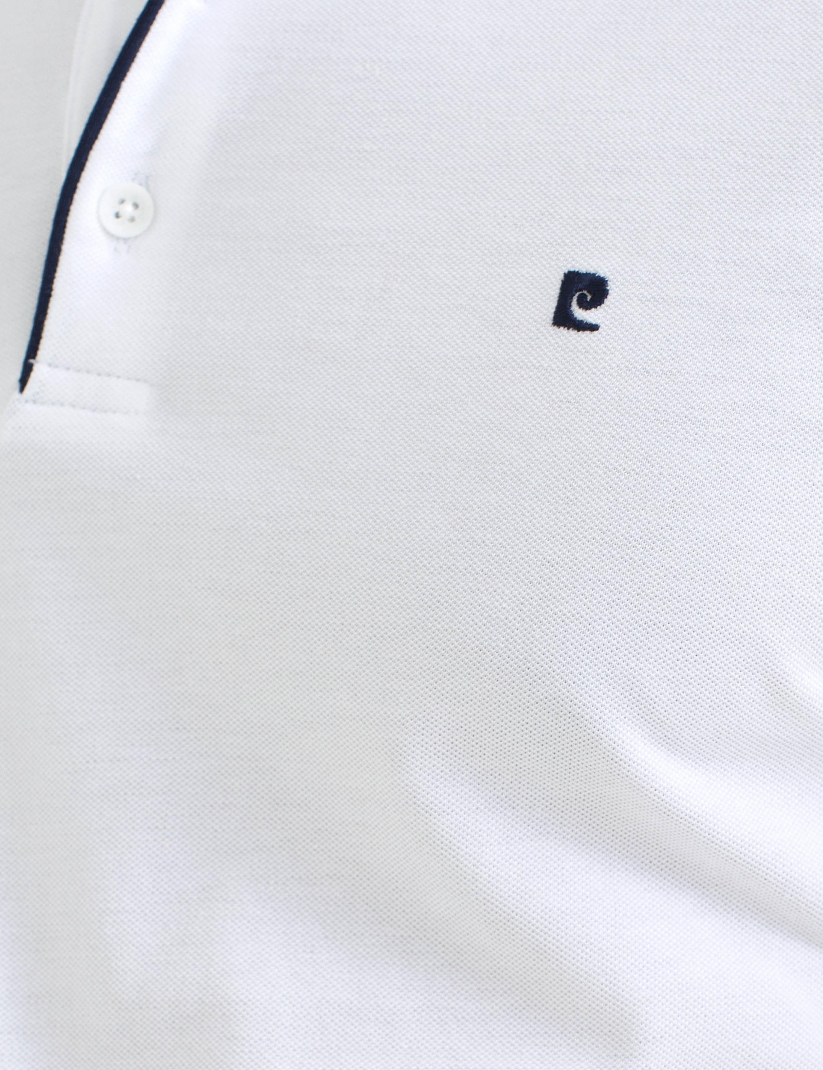 Beyaz Slim Fit Polo Yaka T-Shirt